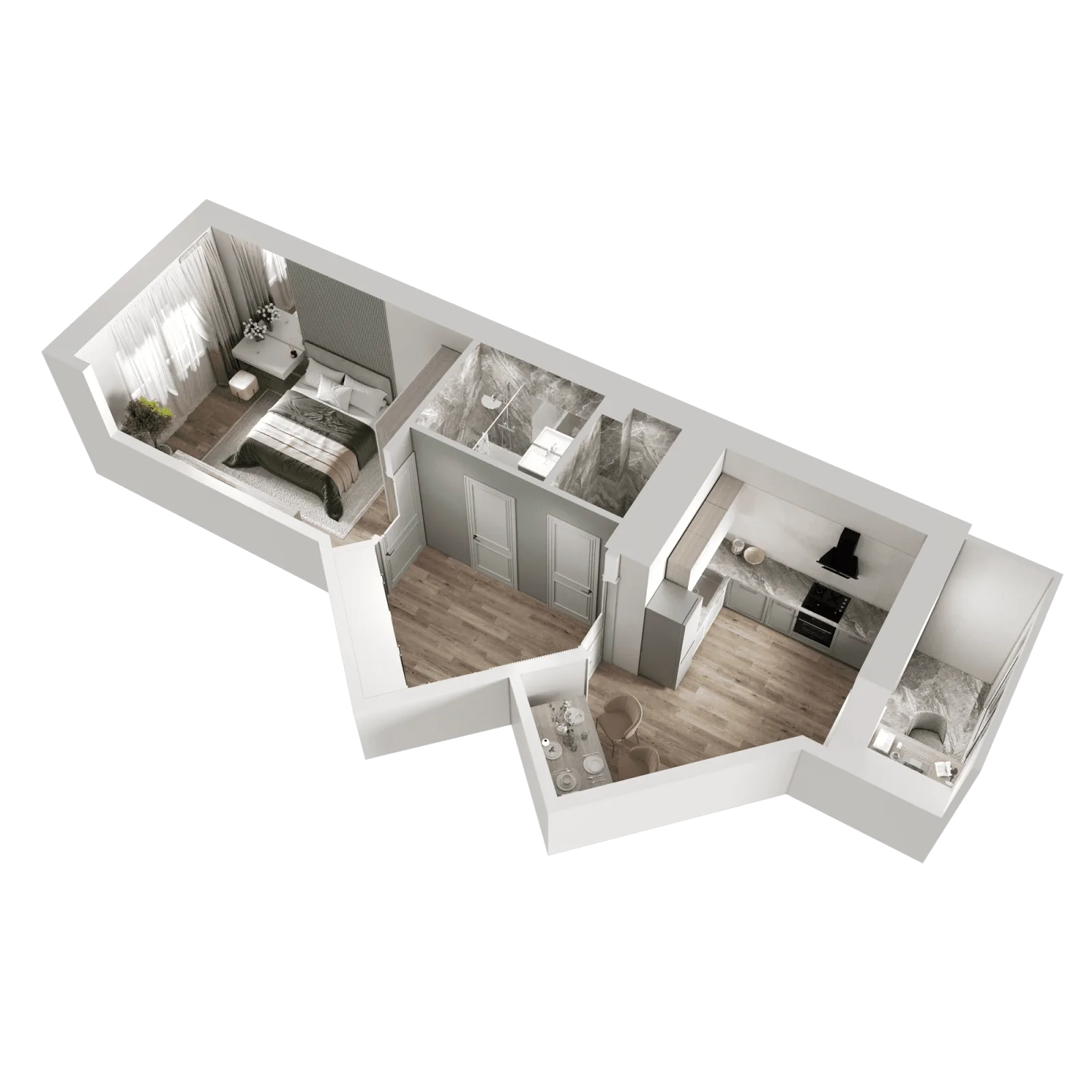 3D-ракурс планировки