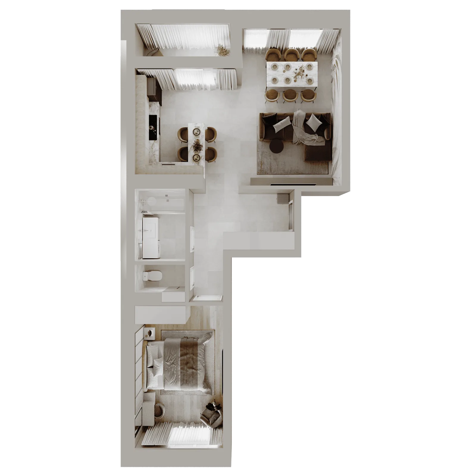 3D-ракурс планировки