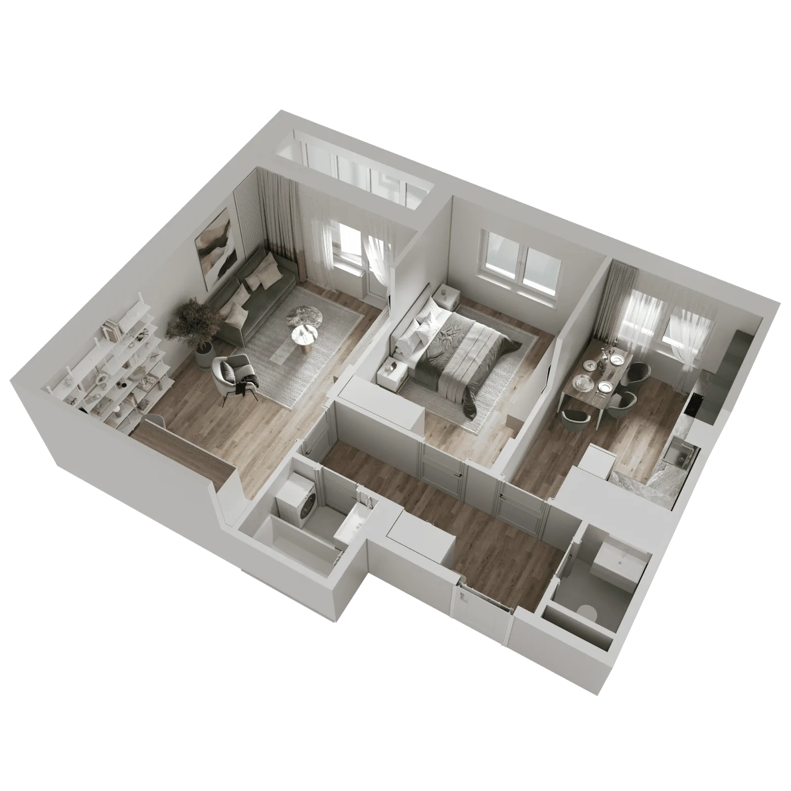 3D-ракурс планировки