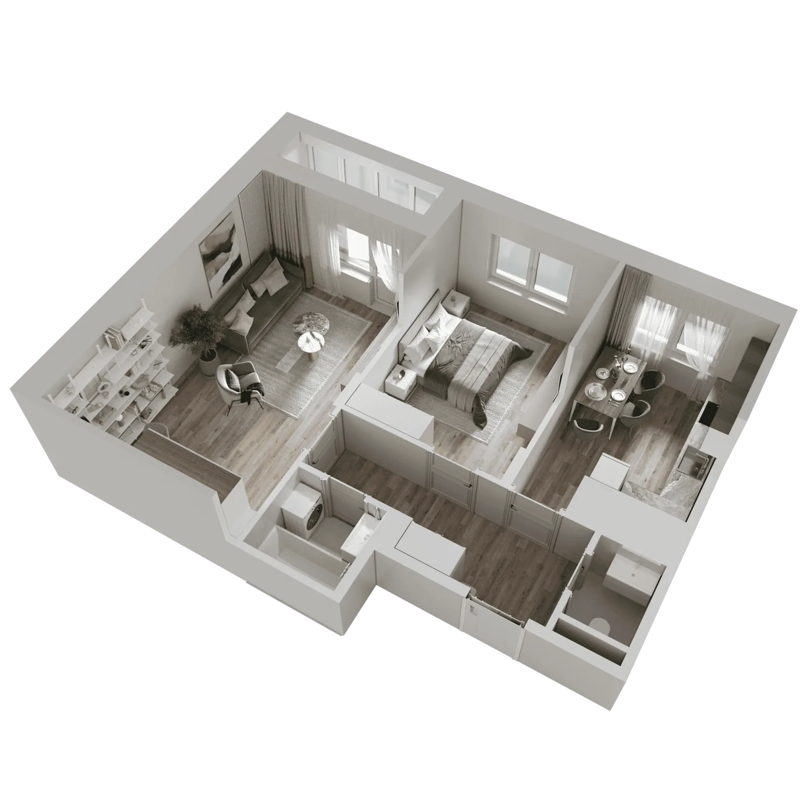 3D-ракурс планировки