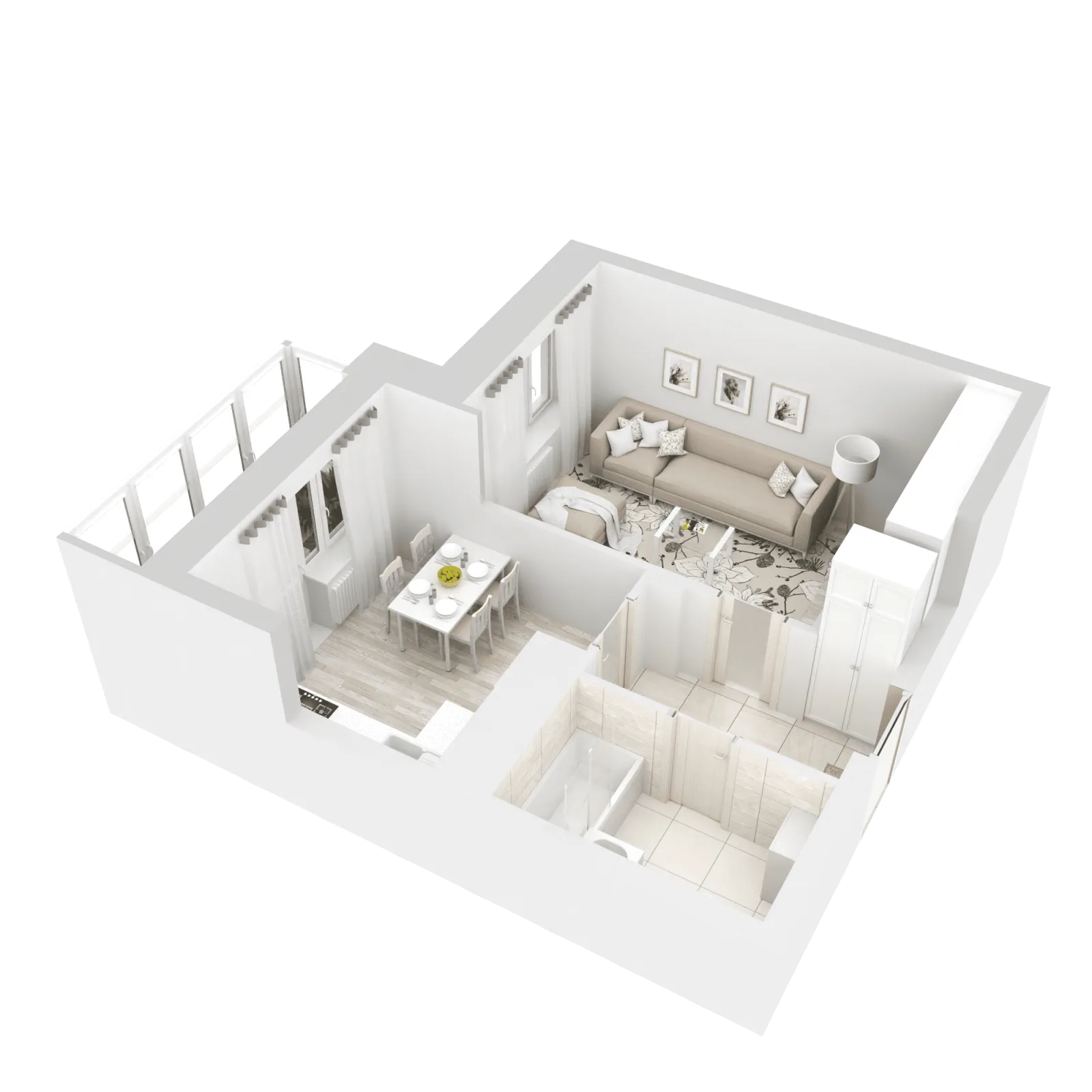 3D-ракурс планировки