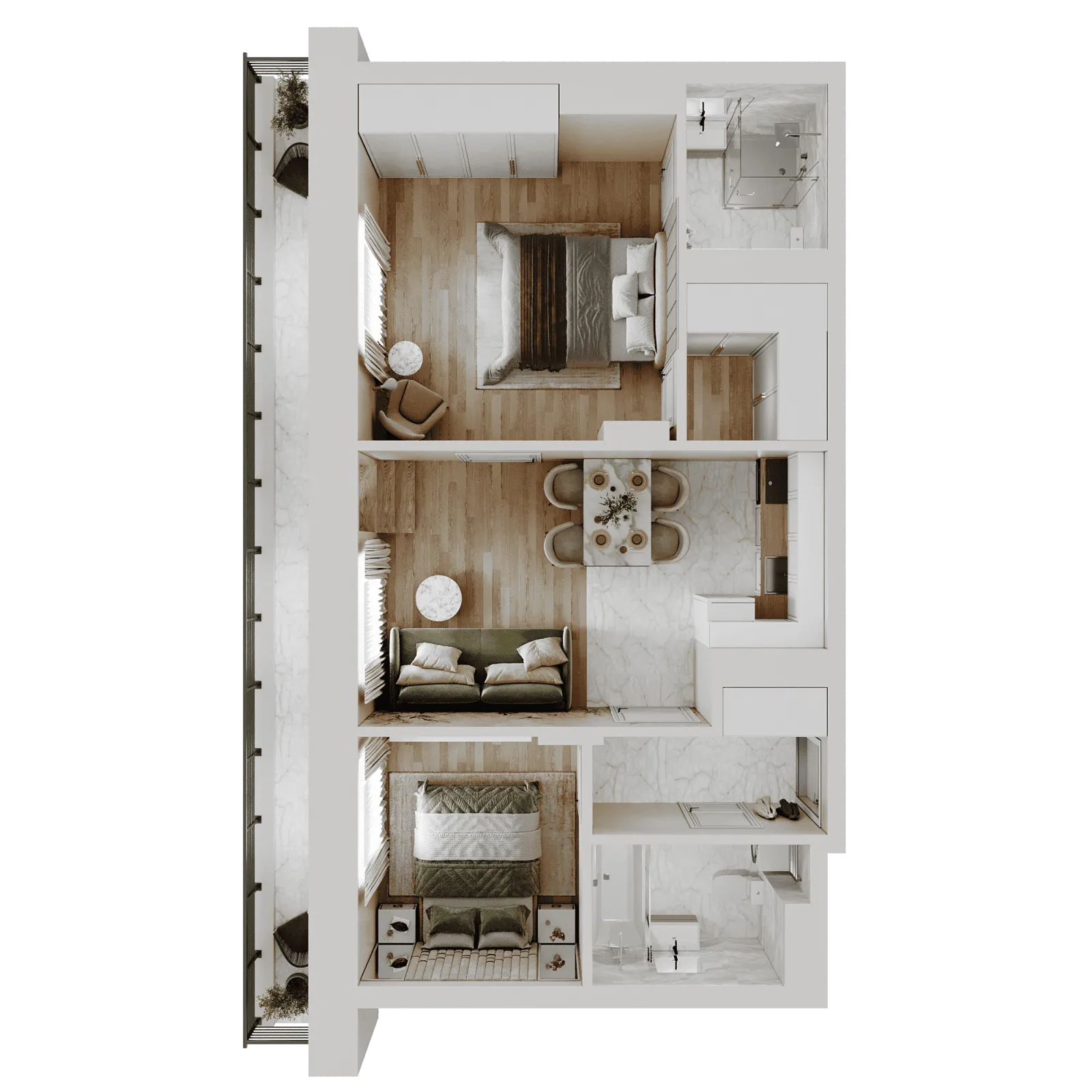3D-ракурс планировки