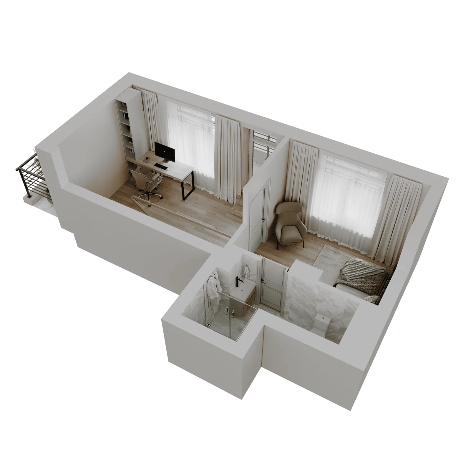 3D-ракурс планировки