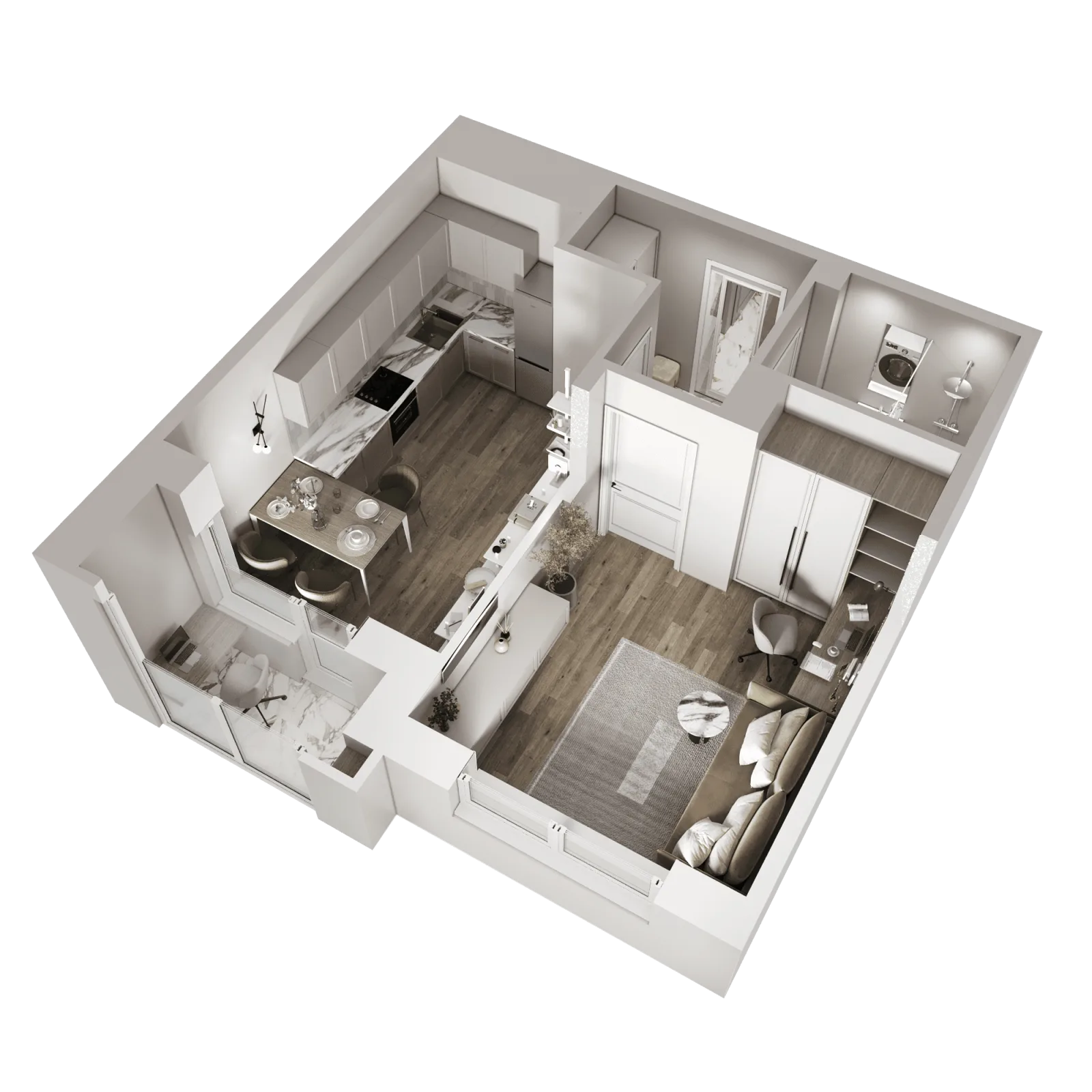 3D-ракурс планировки