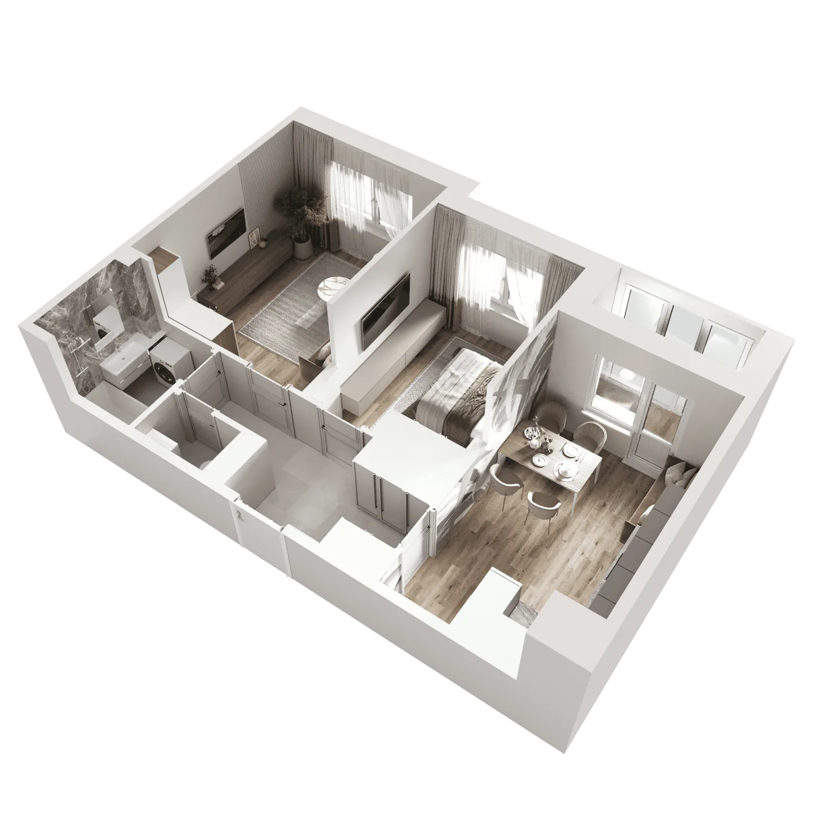 3D-ракурс планировки