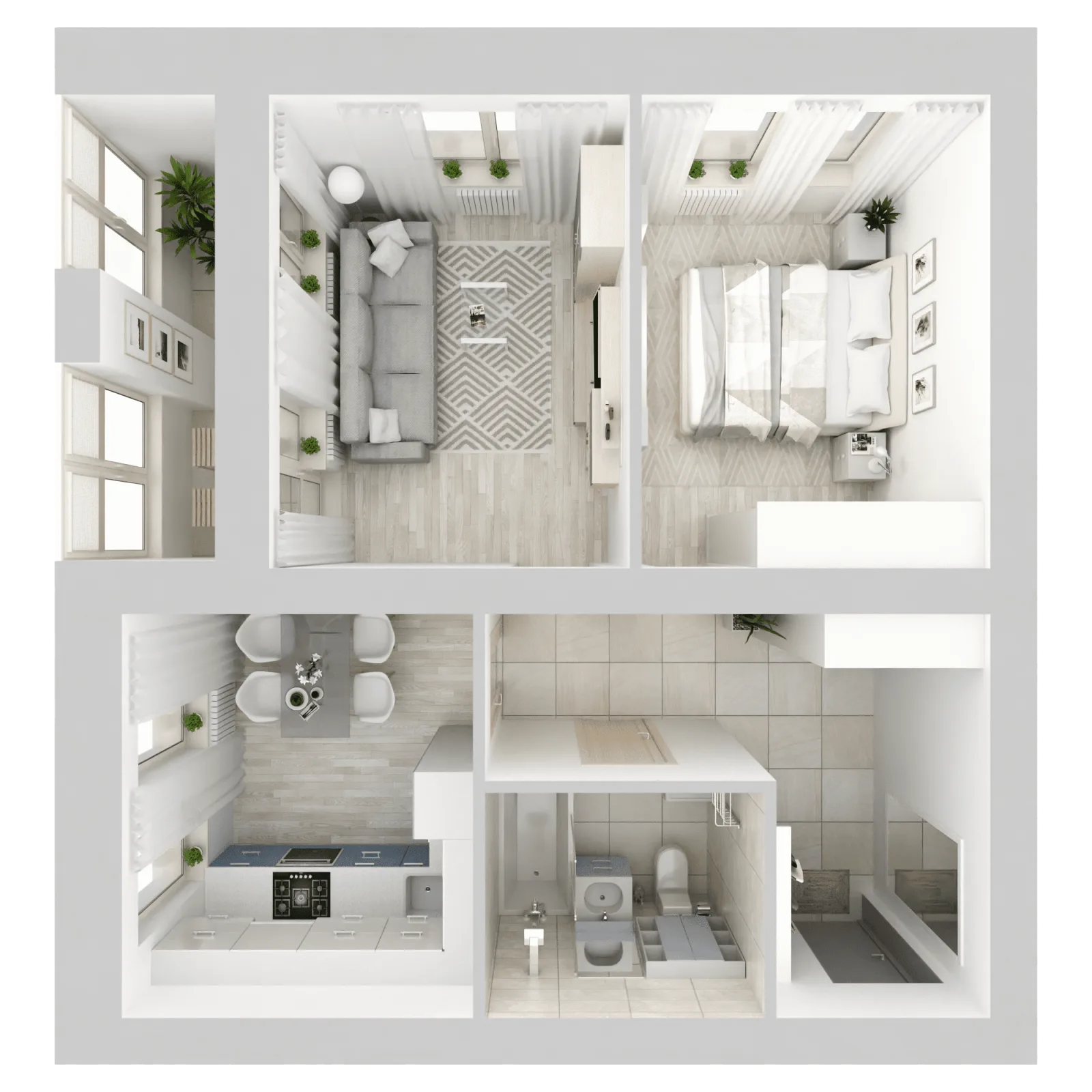 3D-ракурс планировки