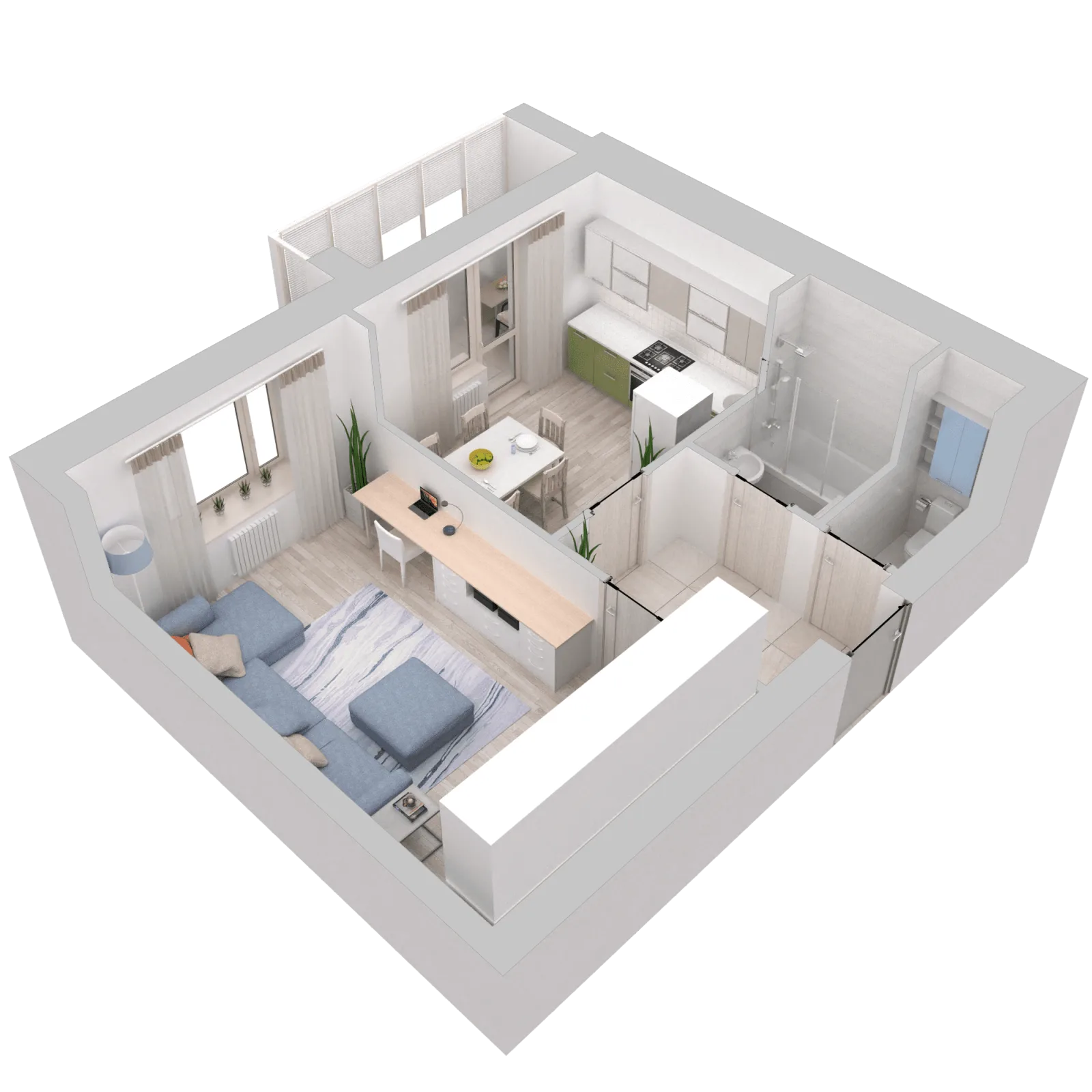 3D-ракурс планировки