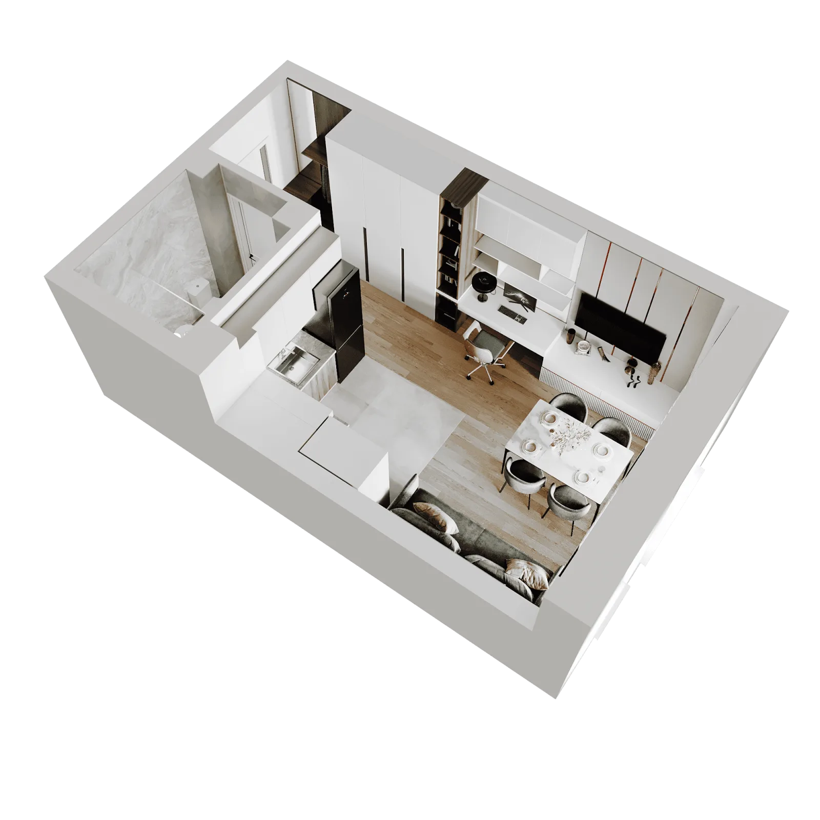 3D-ракурс планировки