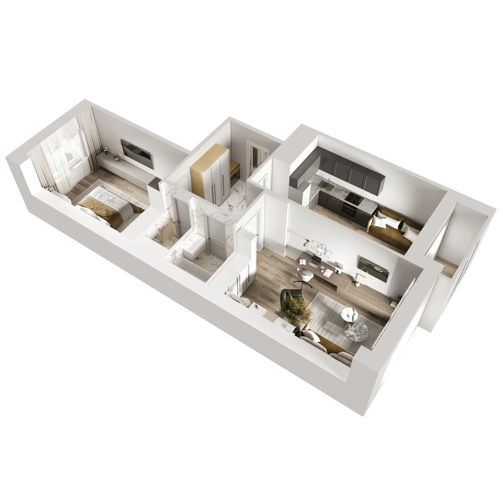 3D-ракурс планировки