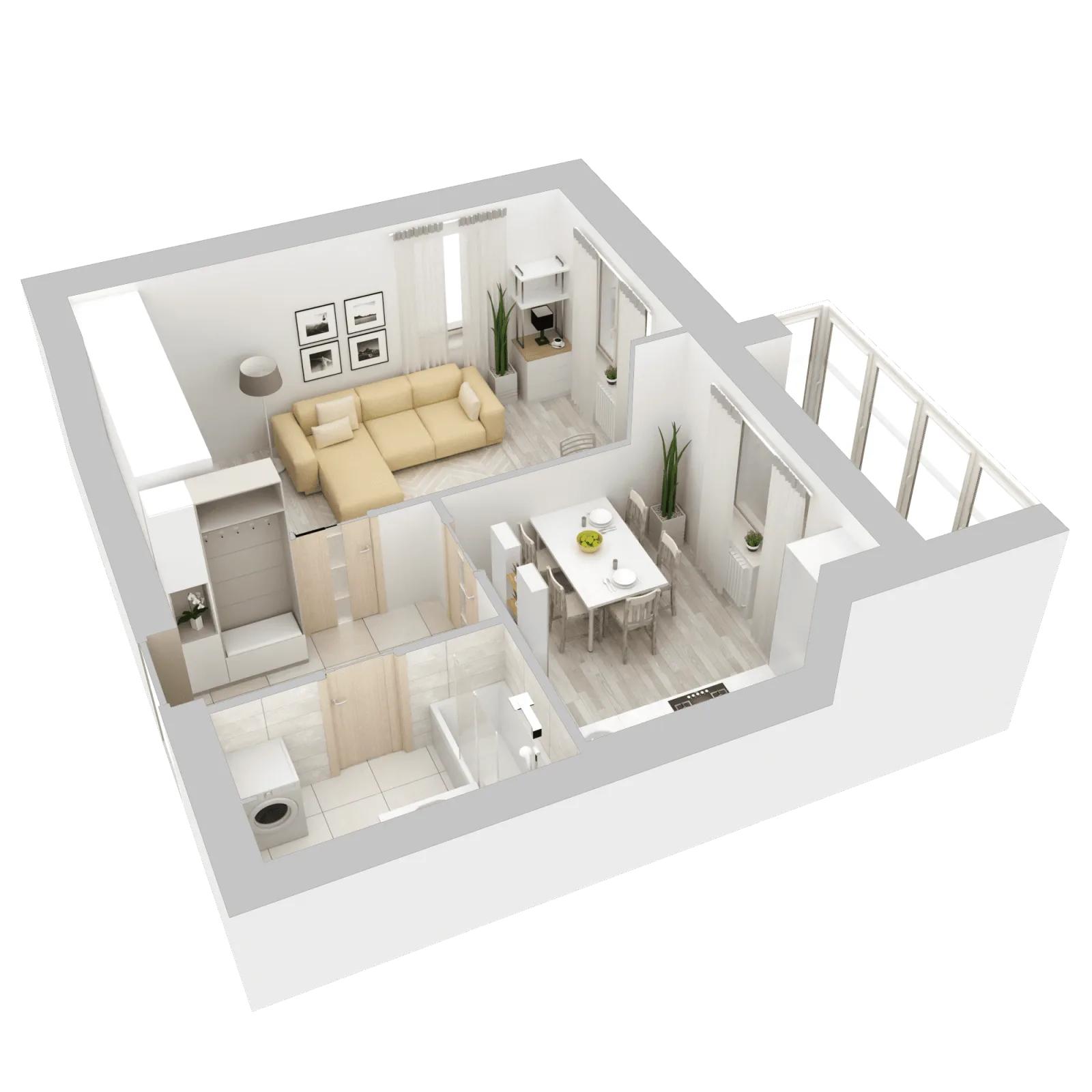 3D-ракурс планировки