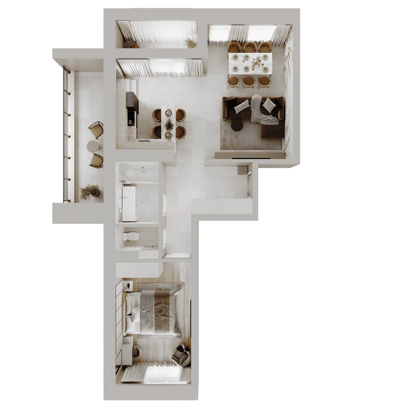 3D-ракурс планировки