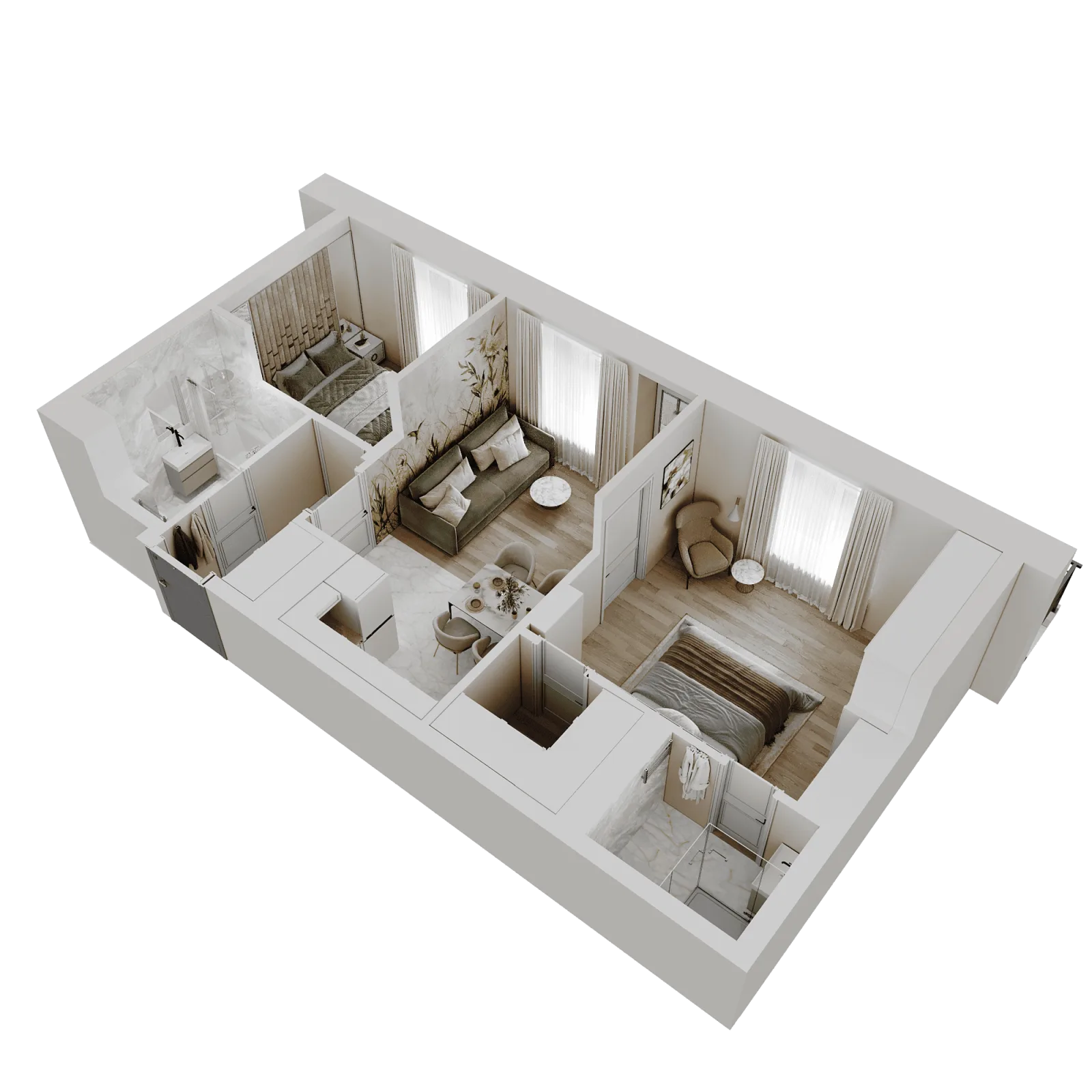 3D-ракурс планировки
