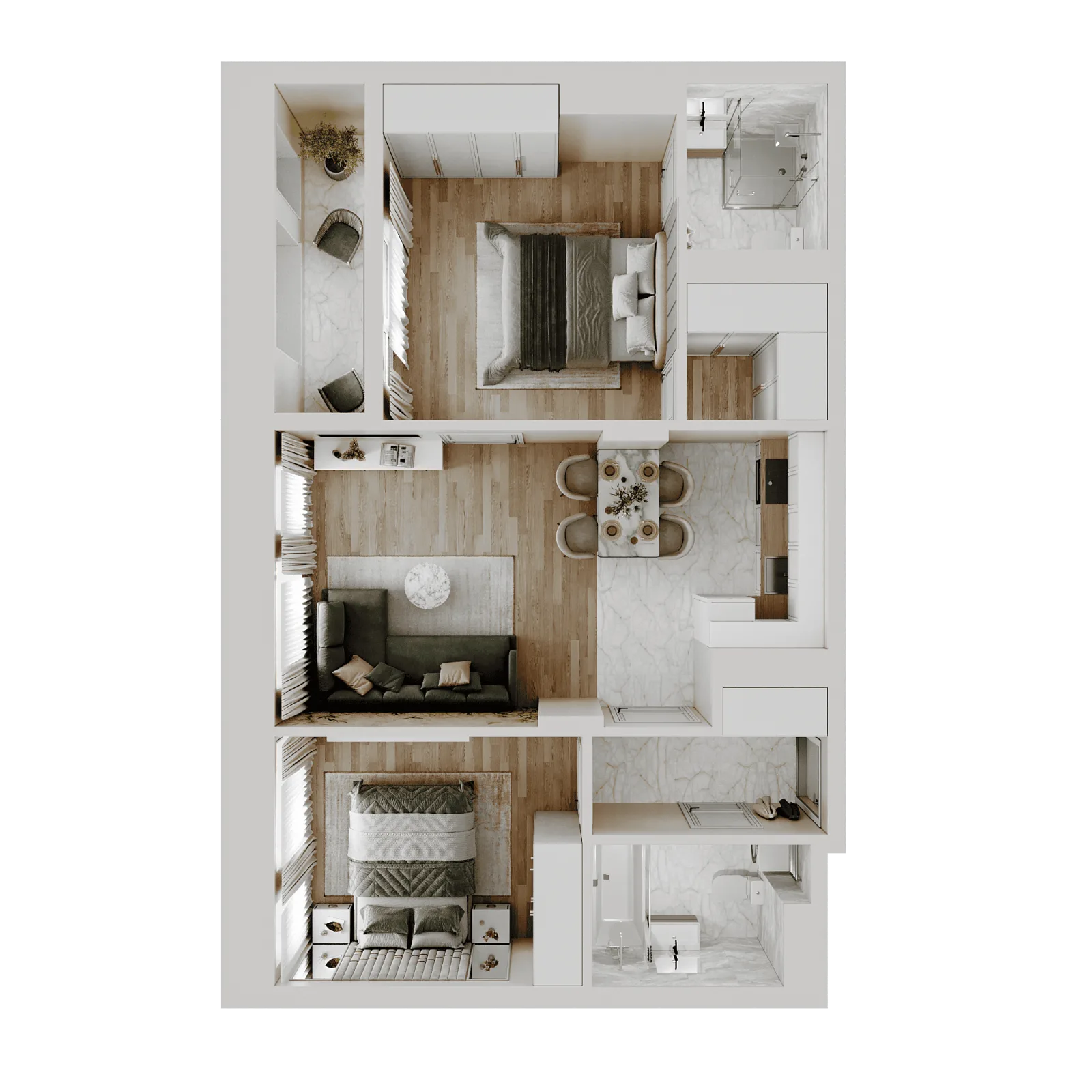 3D-ракурс планировки