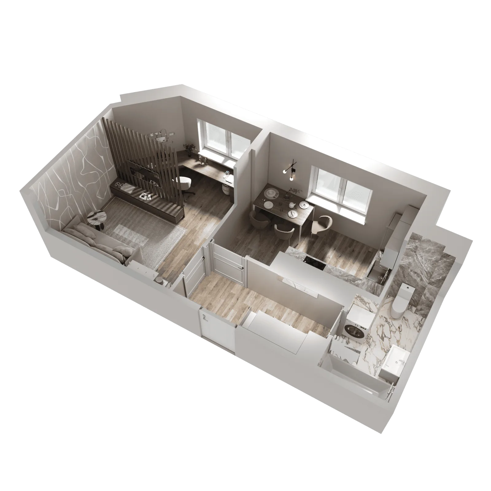 3D-ракурс планировки