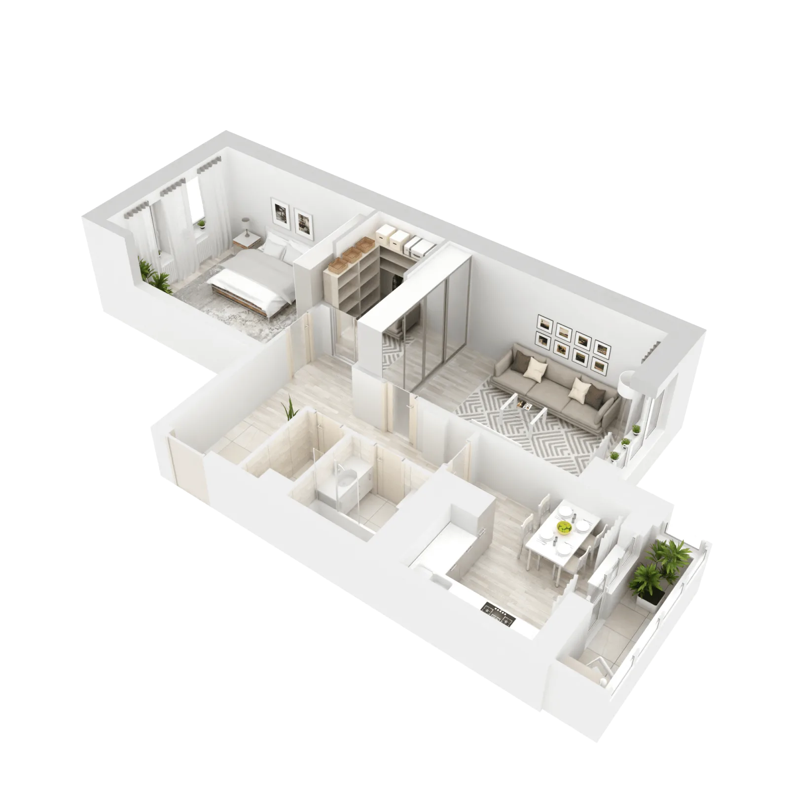 3D-ракурс планировки