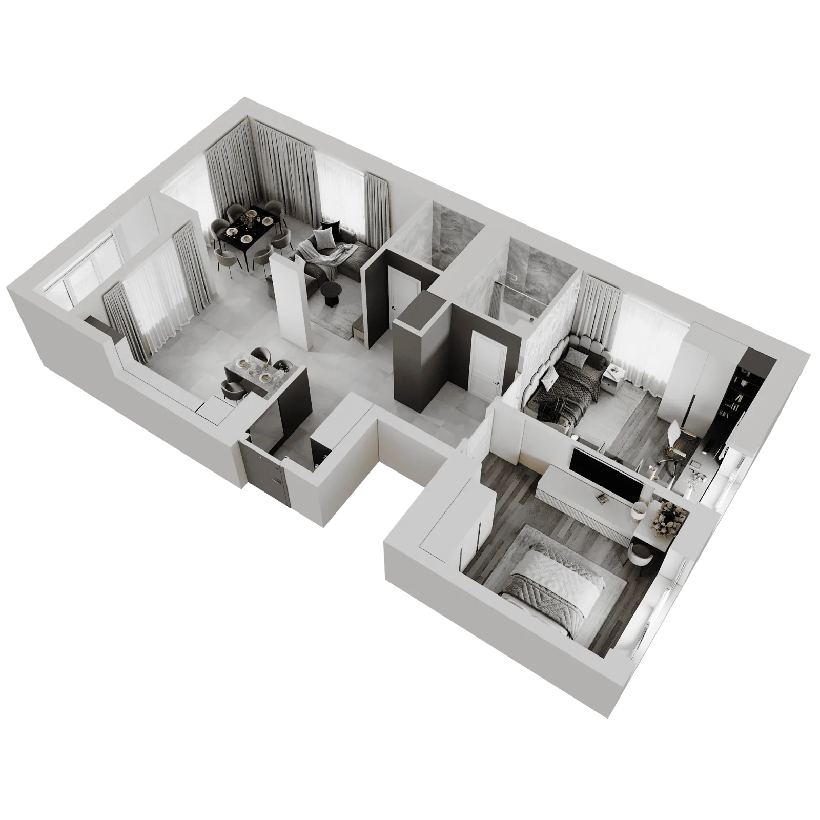 3D-ракурс планировки