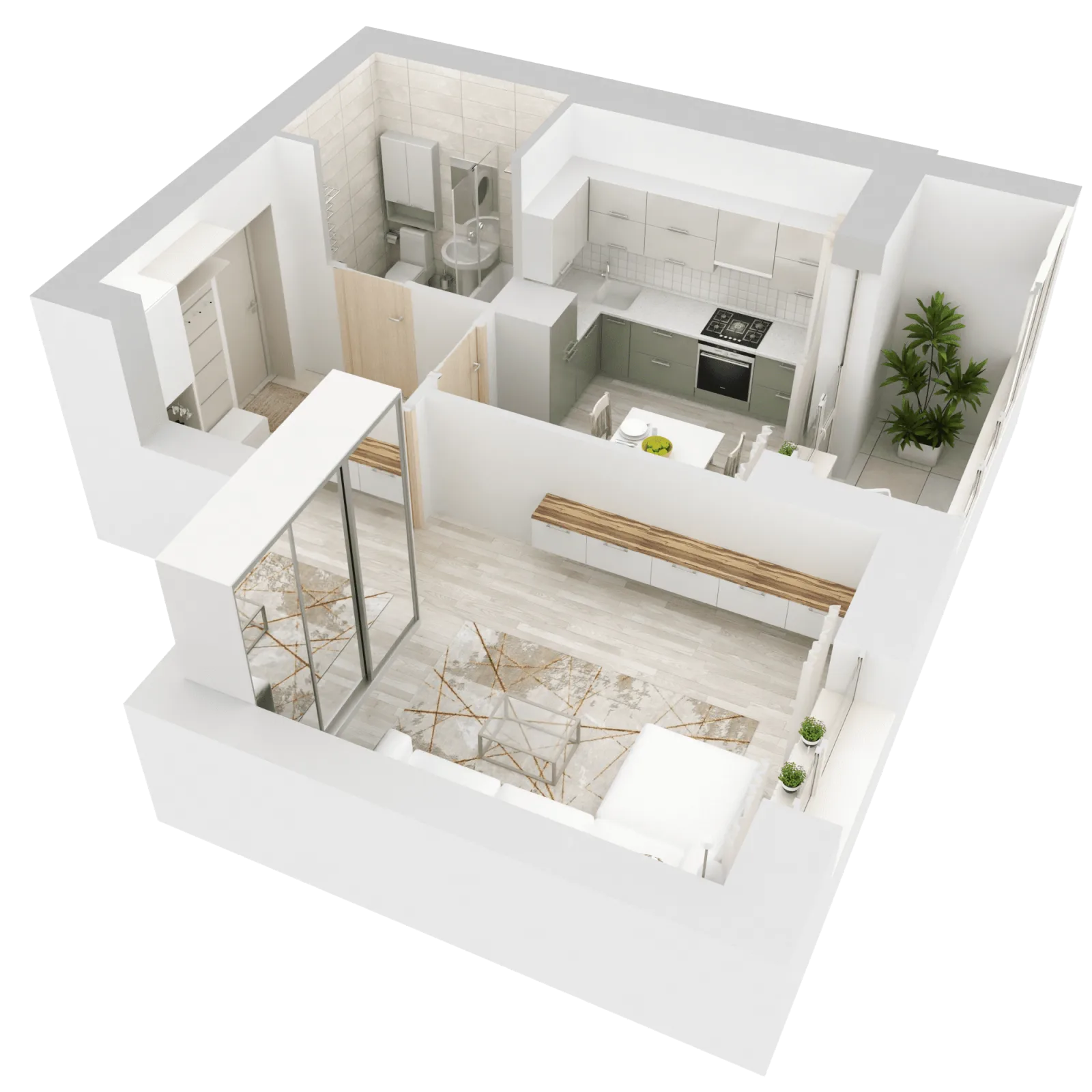 3D-ракурс планировки