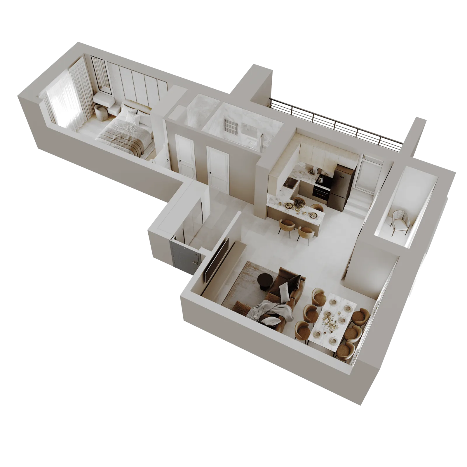 3D-ракурс планировки