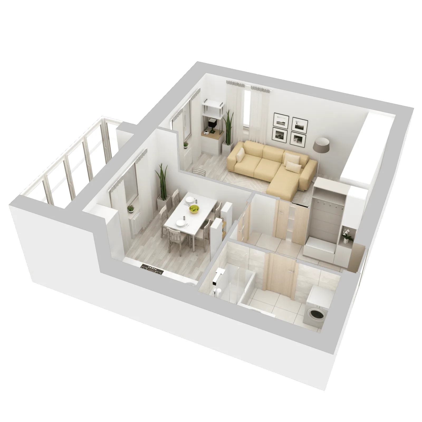 3D-ракурс планировки