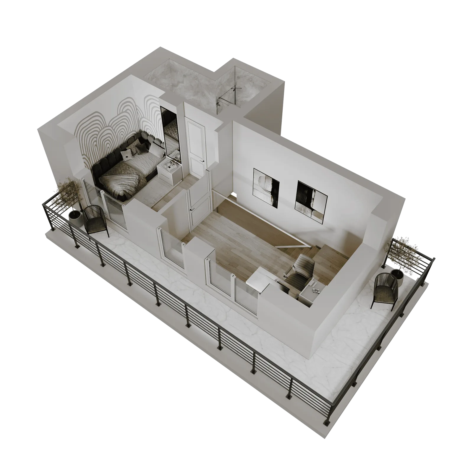 3D-ракурс планировки