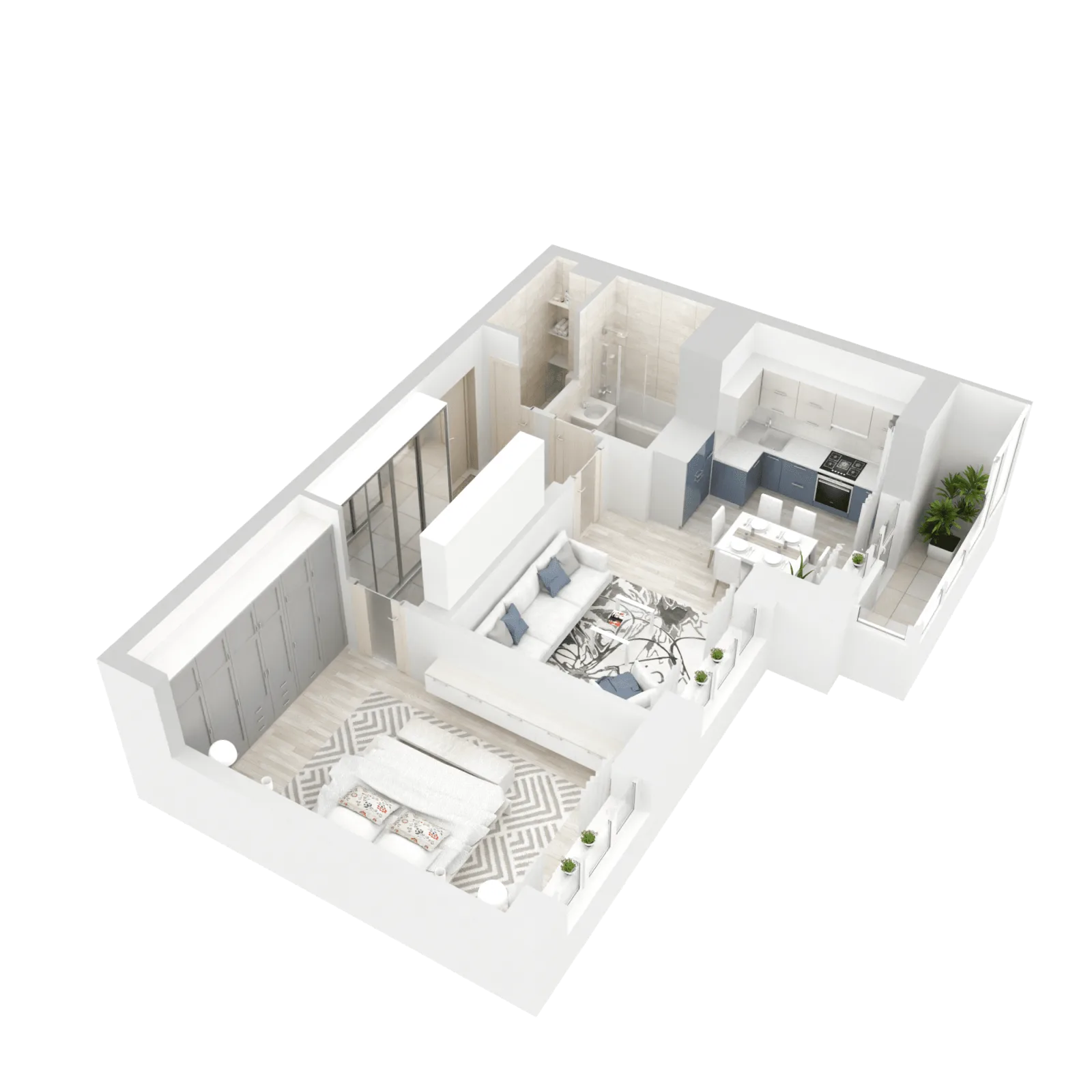 3D-ракурс планировки