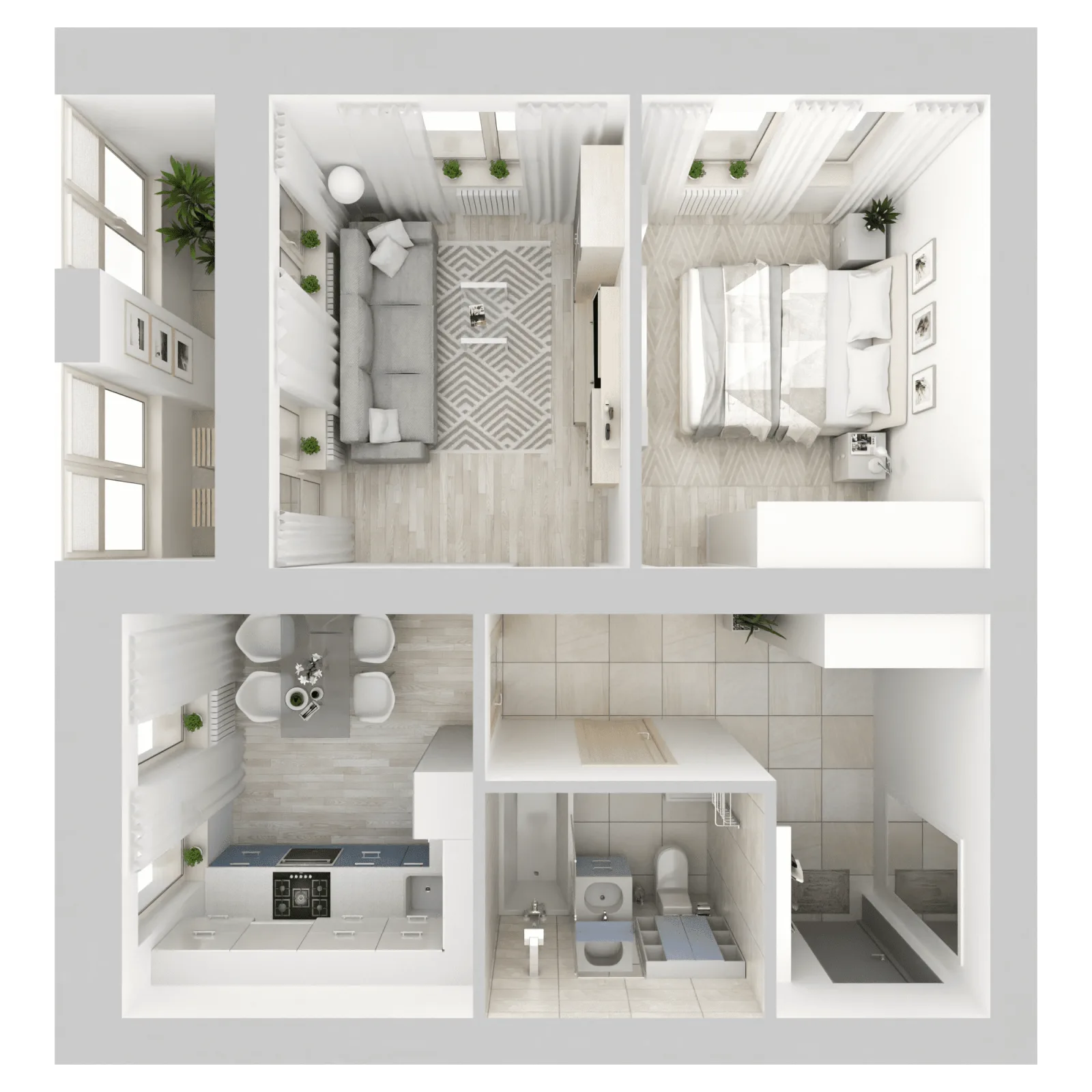 3D-ракурс планировки