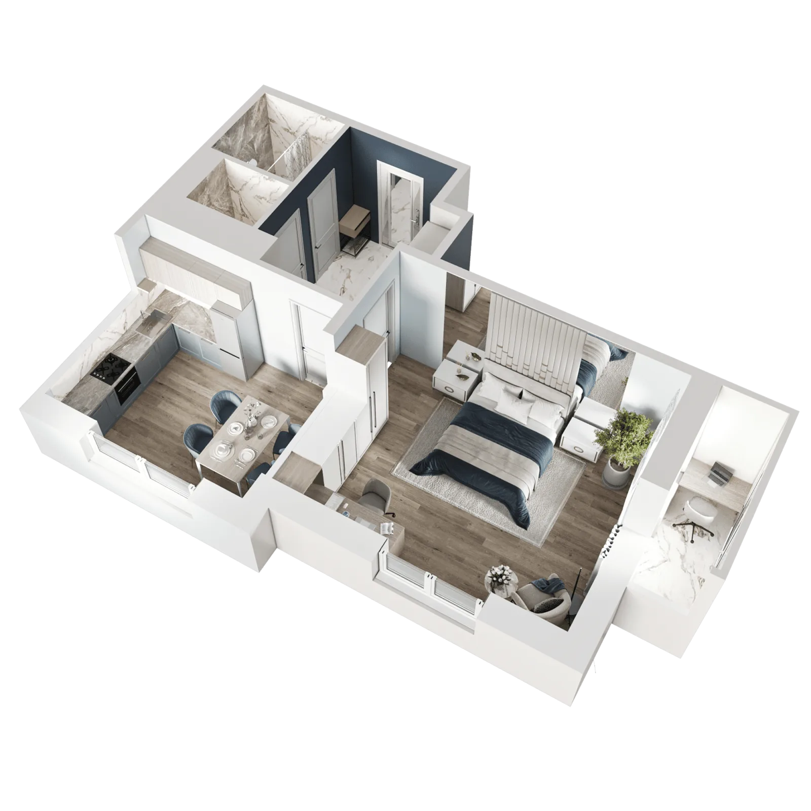 3D-ракурс планировки