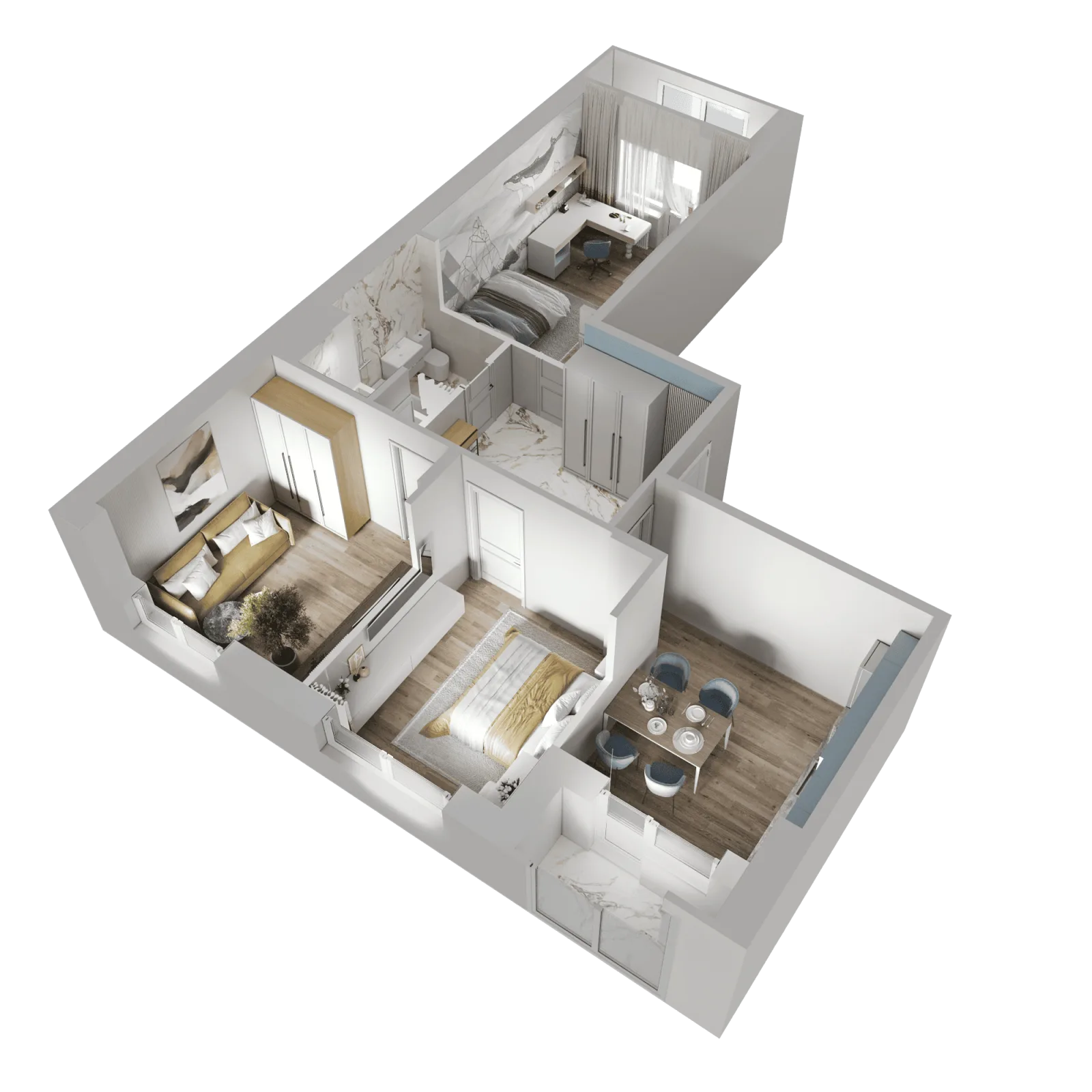 3D-ракурс планировки