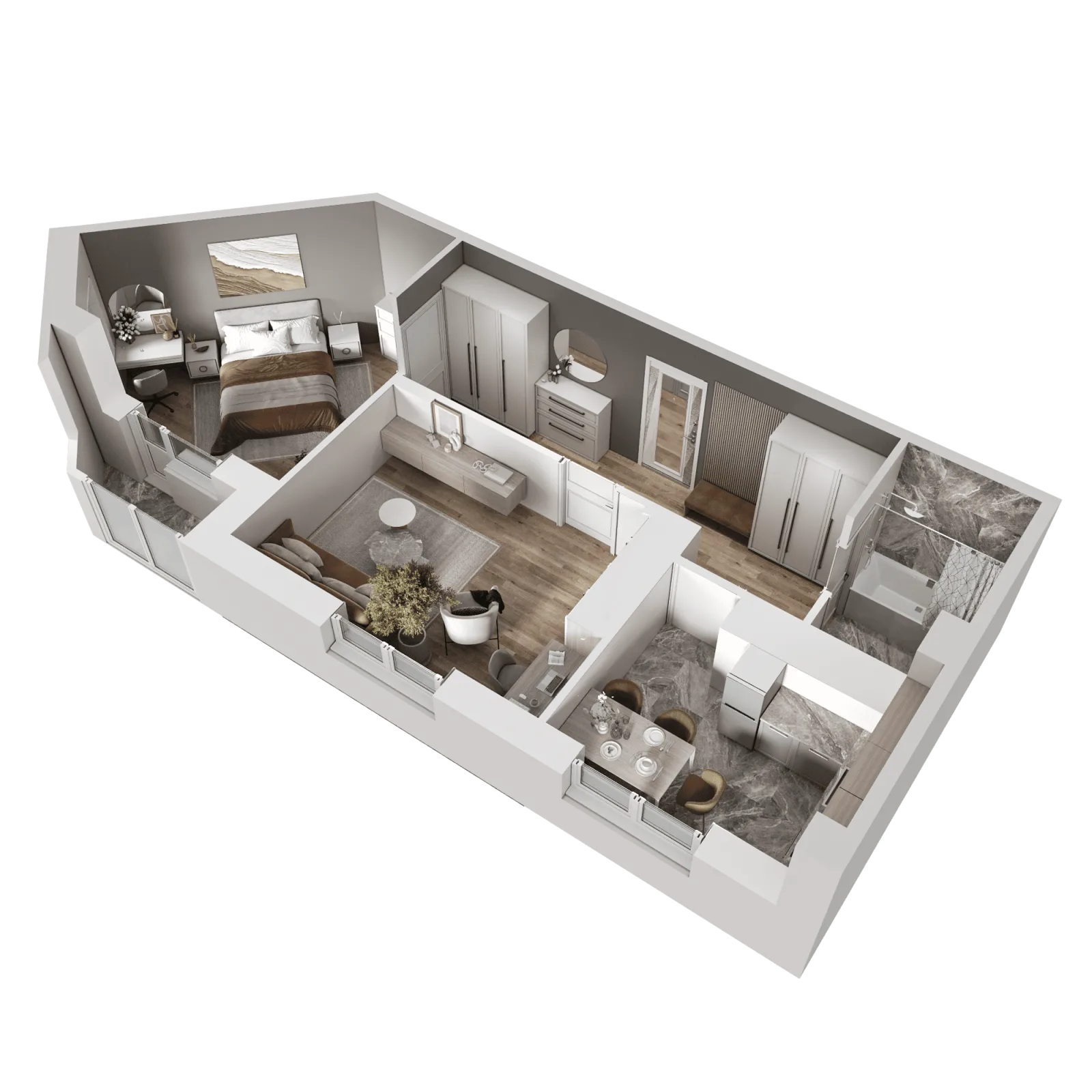 3D-ракурс планировки
