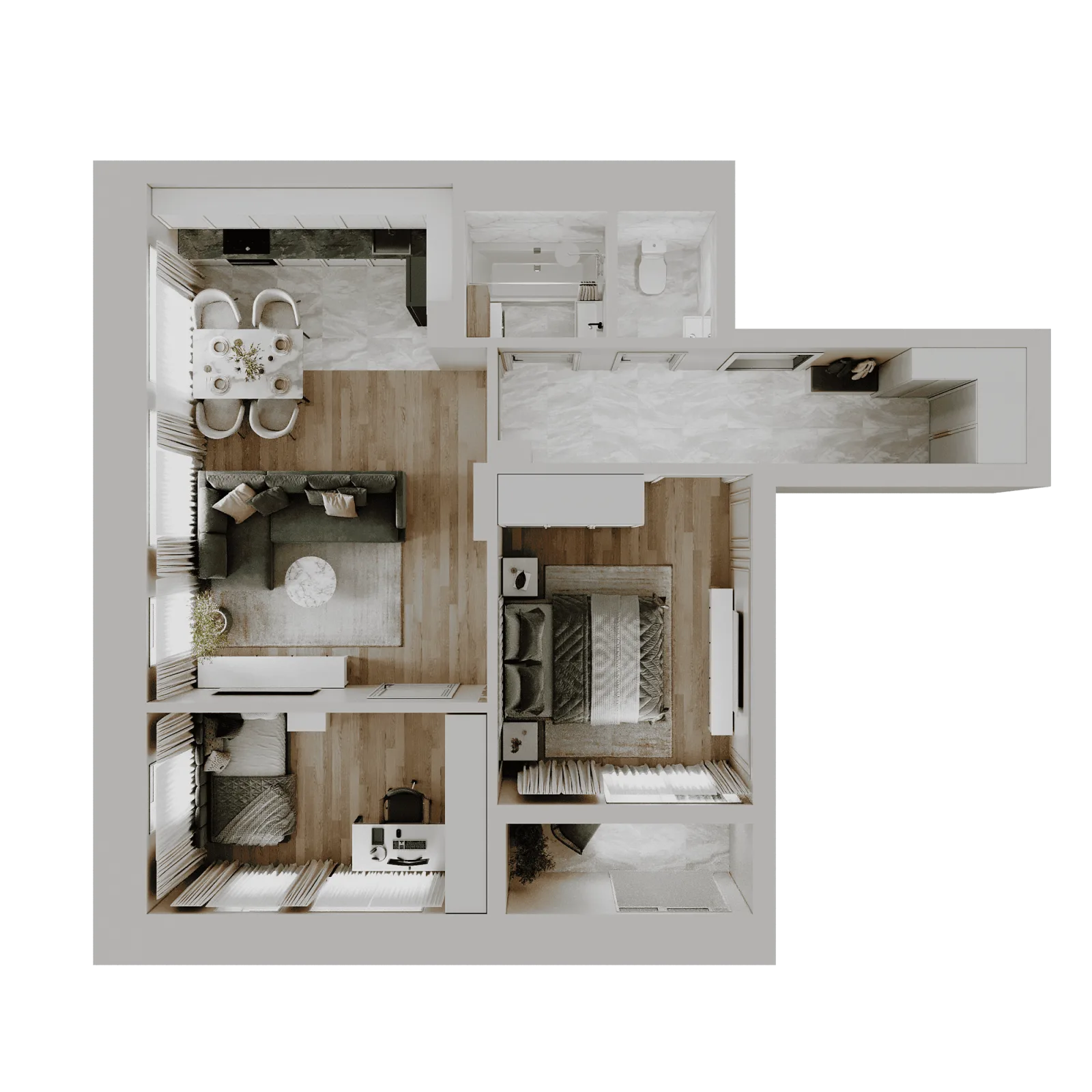 3D-ракурс планировки