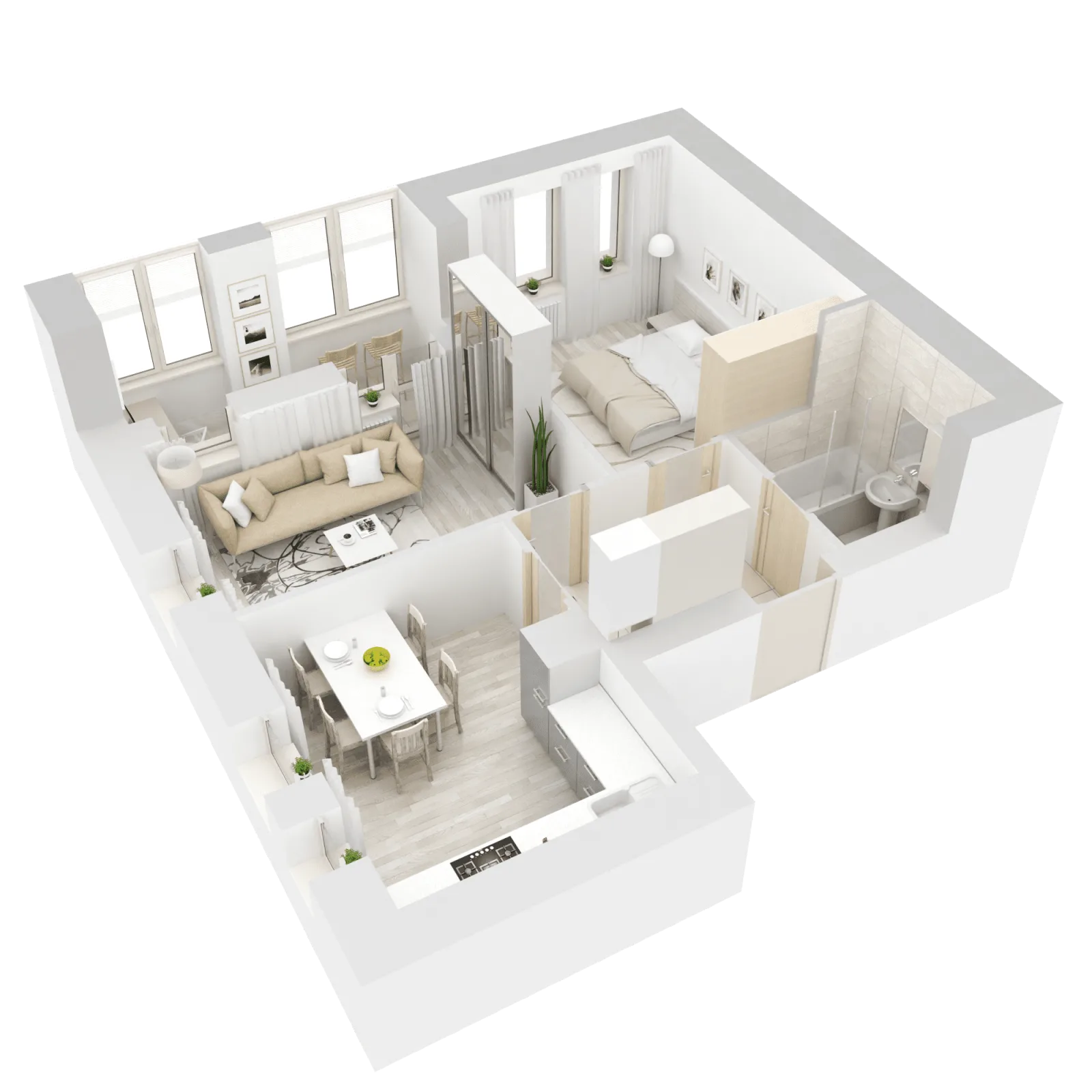 3D-ракурс планировки