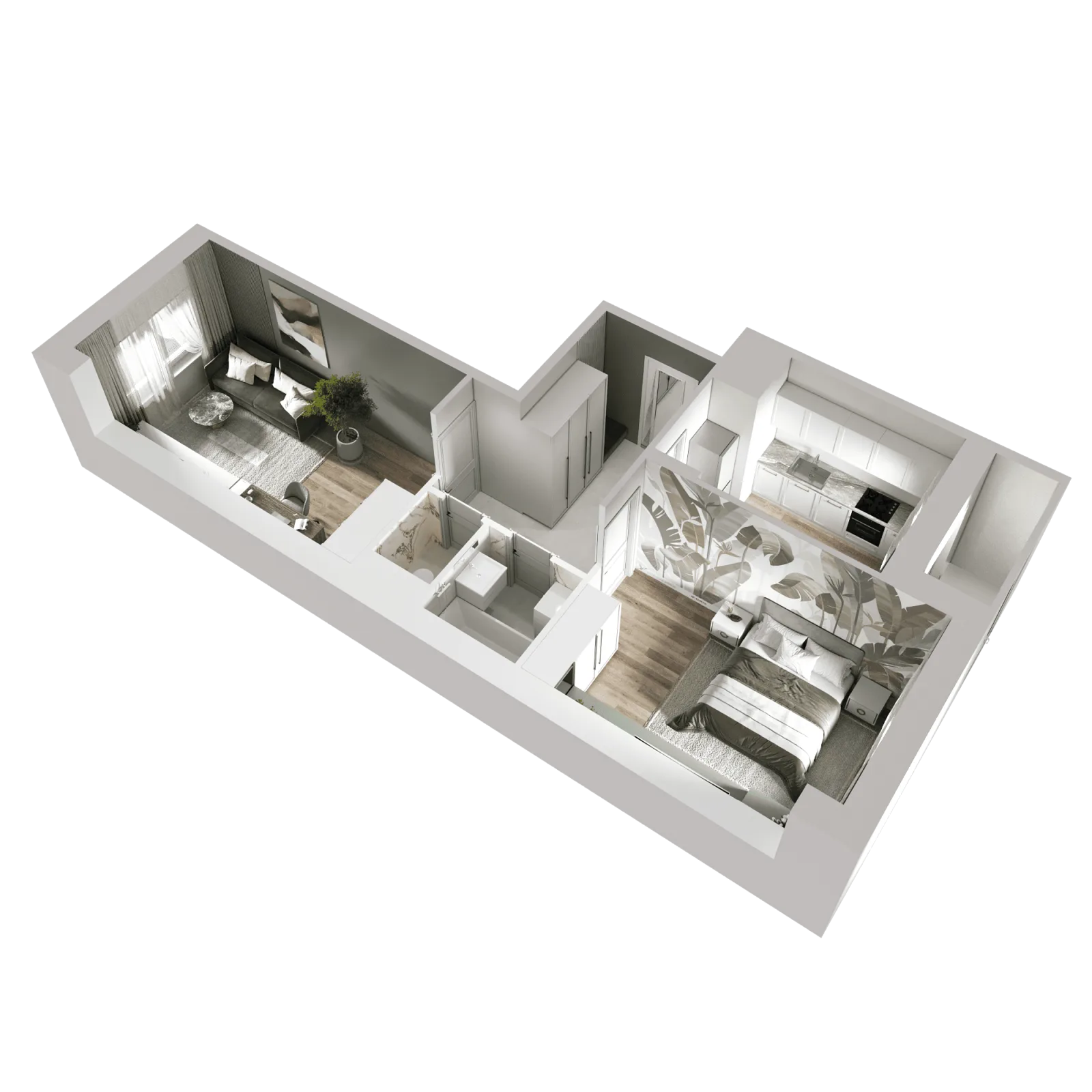 3D-ракурс планировки