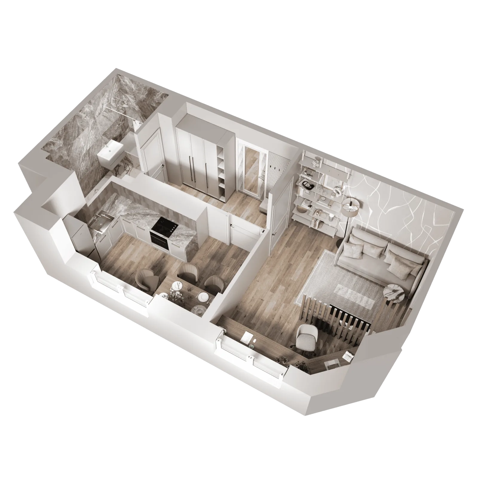 3D-ракурс планировки