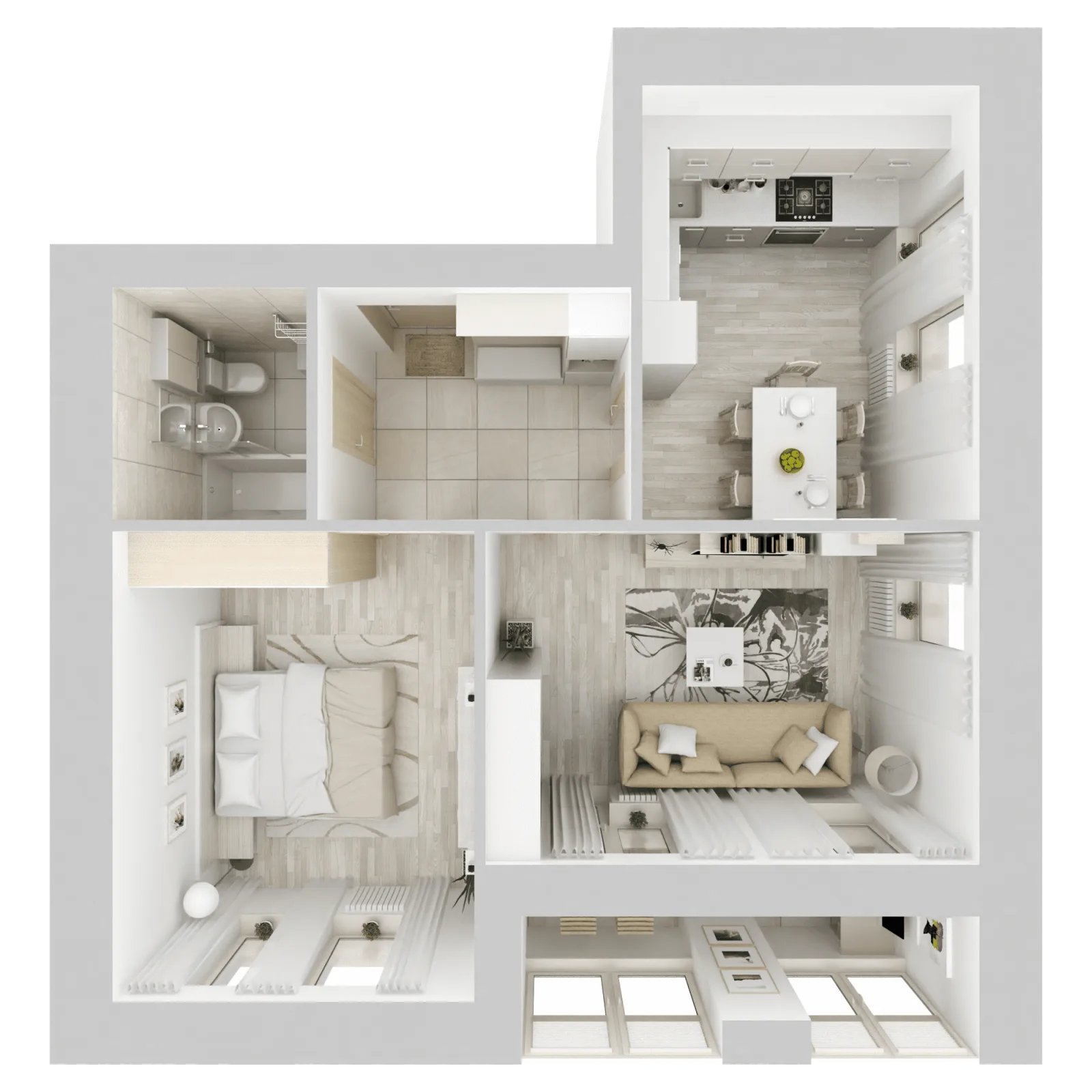 3D-ракурс планировки