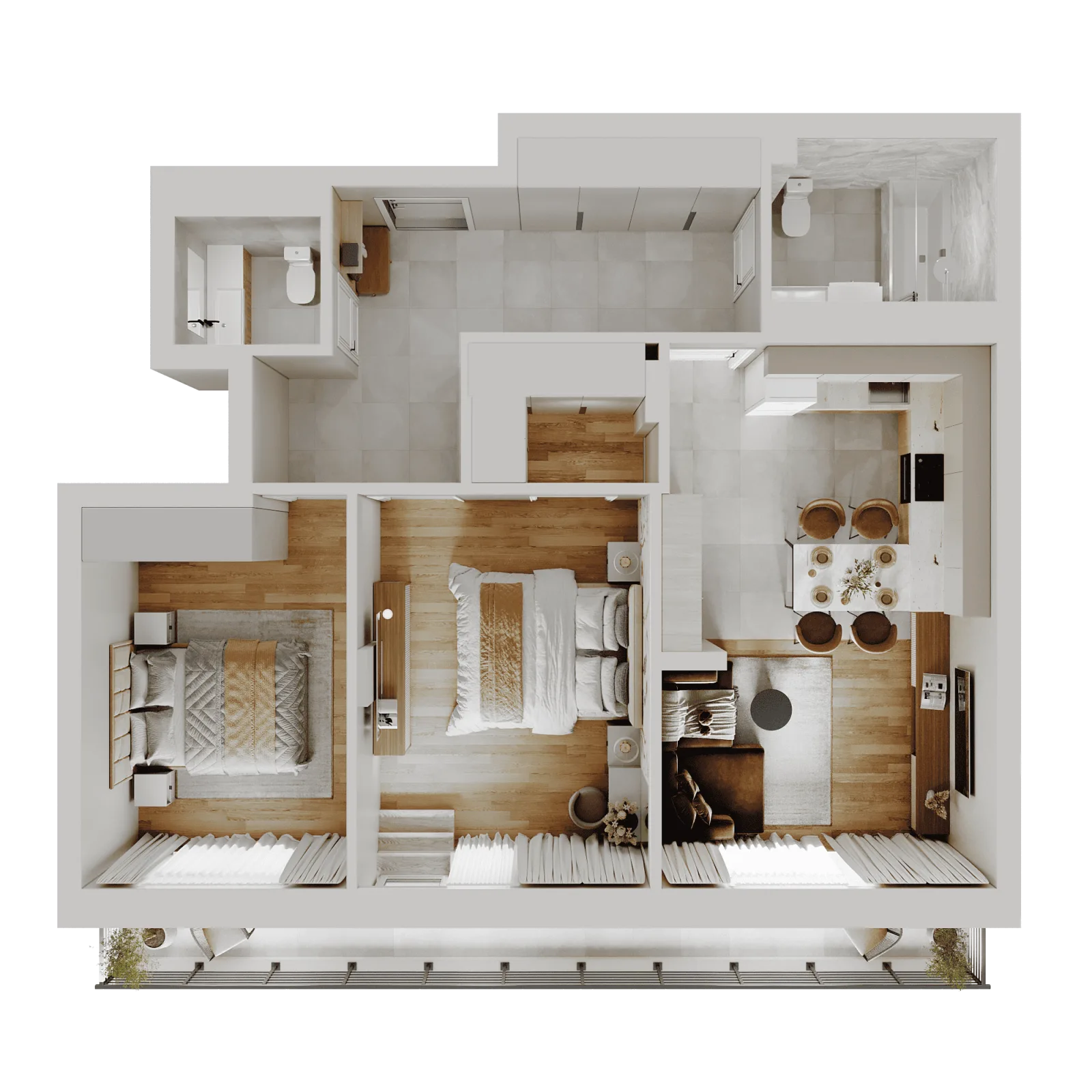 3D-ракурс планировки