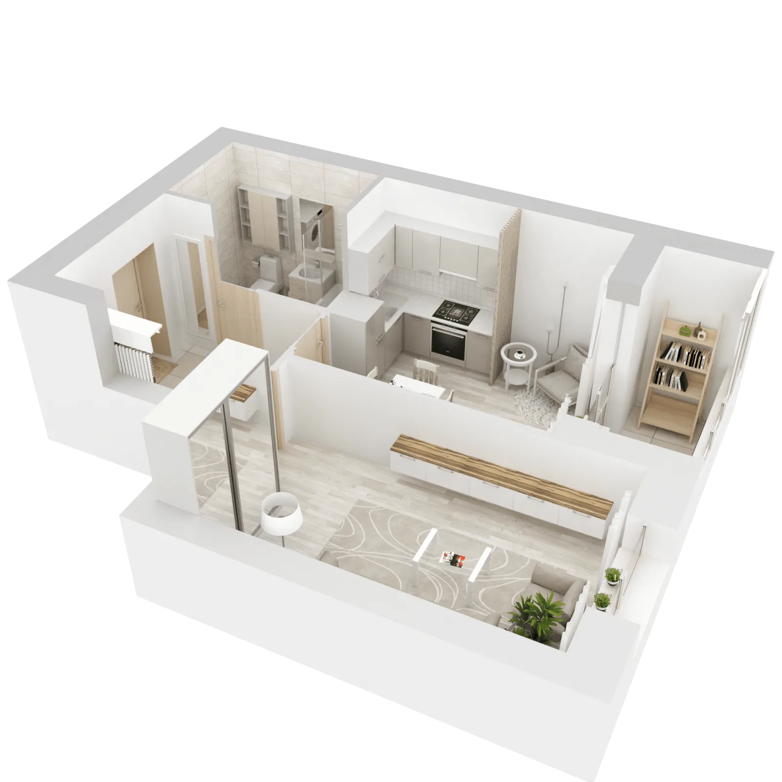 3D-ракурс планировки