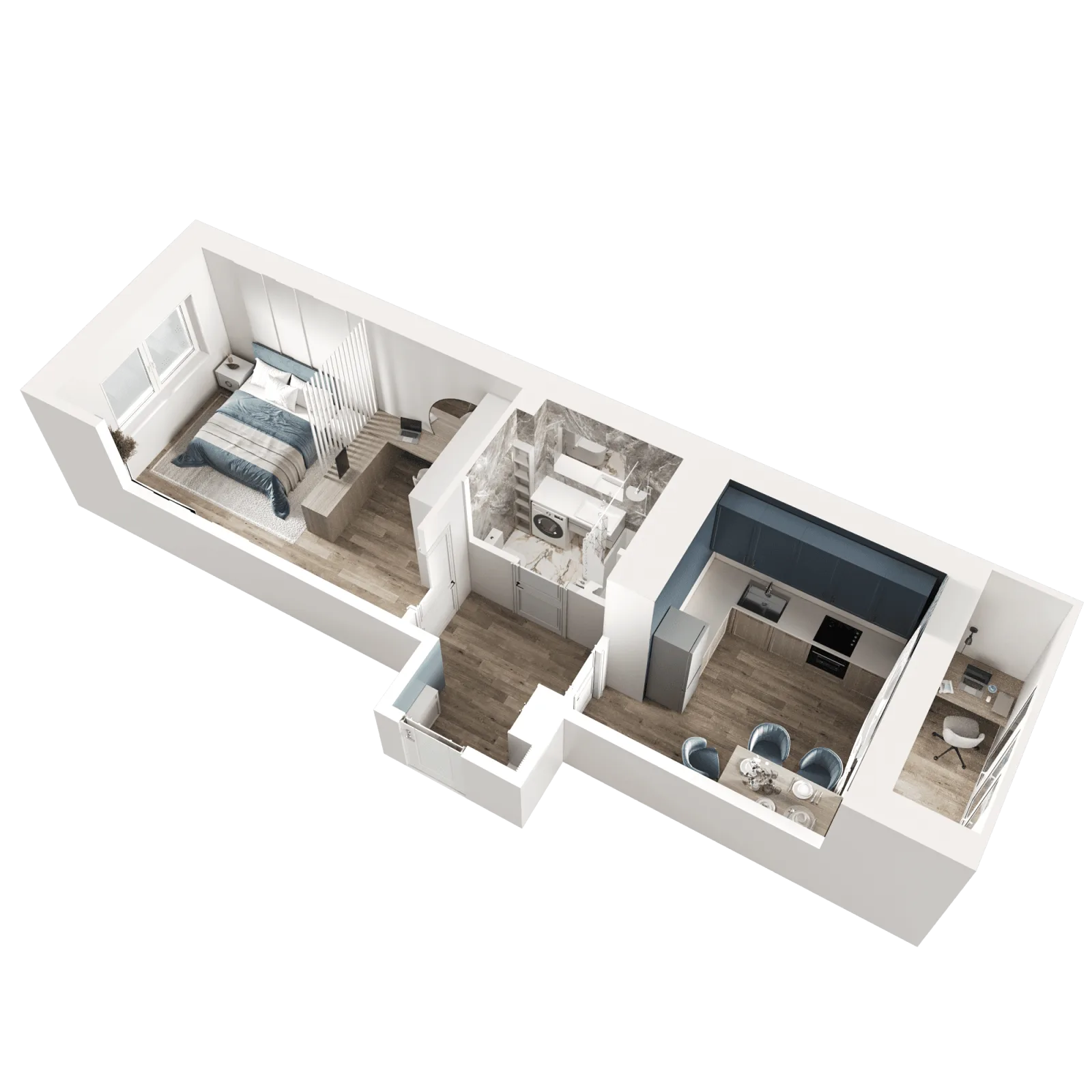 3D-ракурс планировки