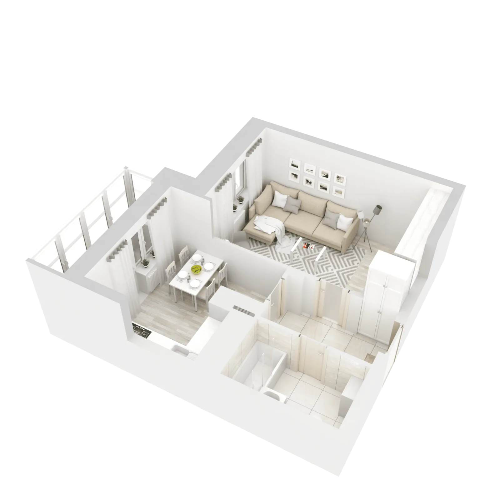 3D-ракурс планировки