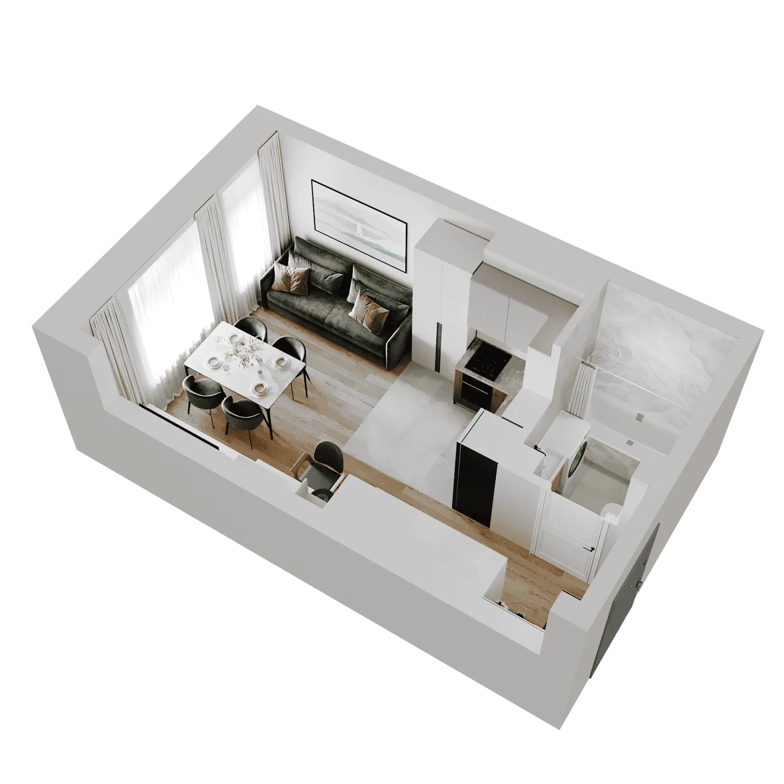 3D-ракурс планировки