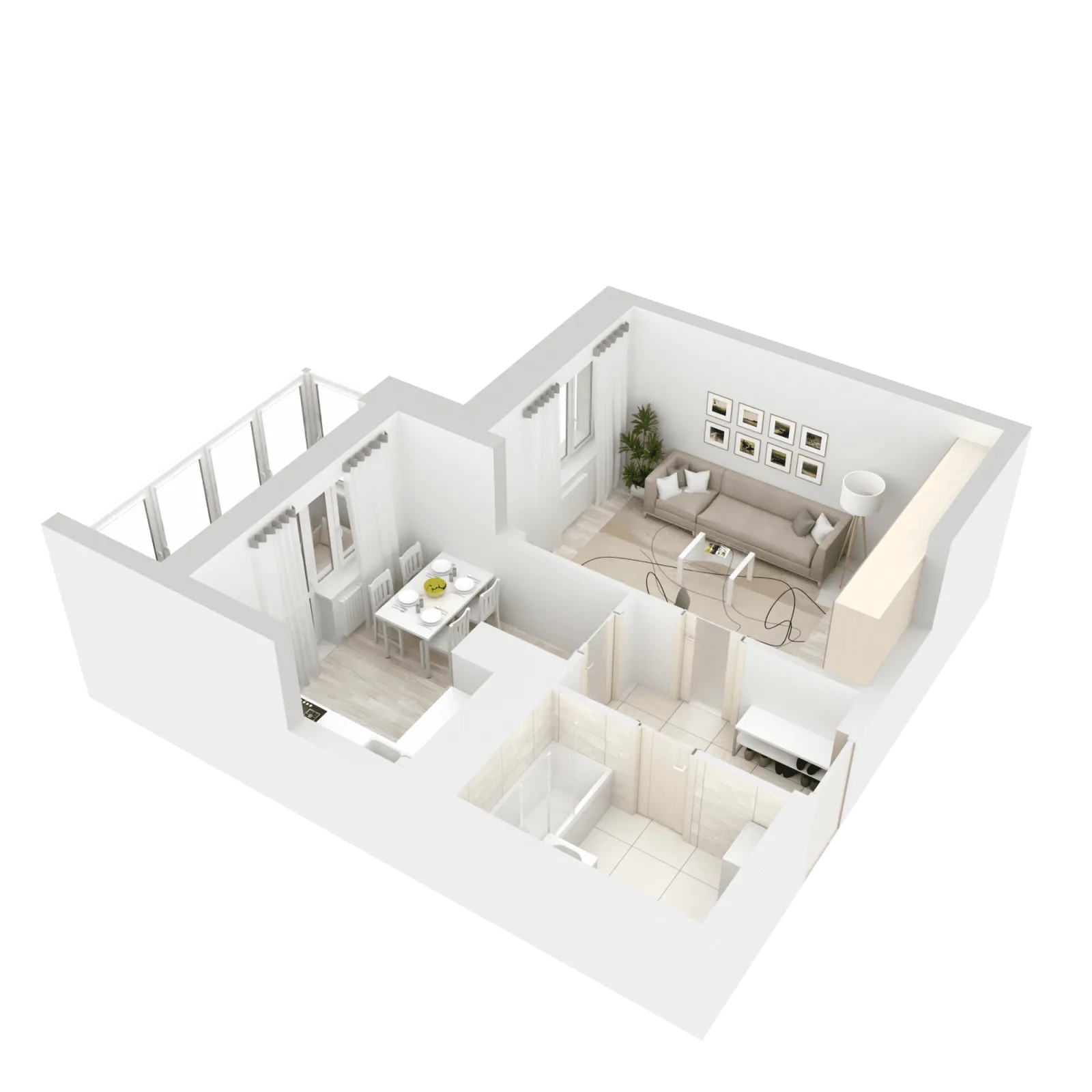 3D-ракурс планировки