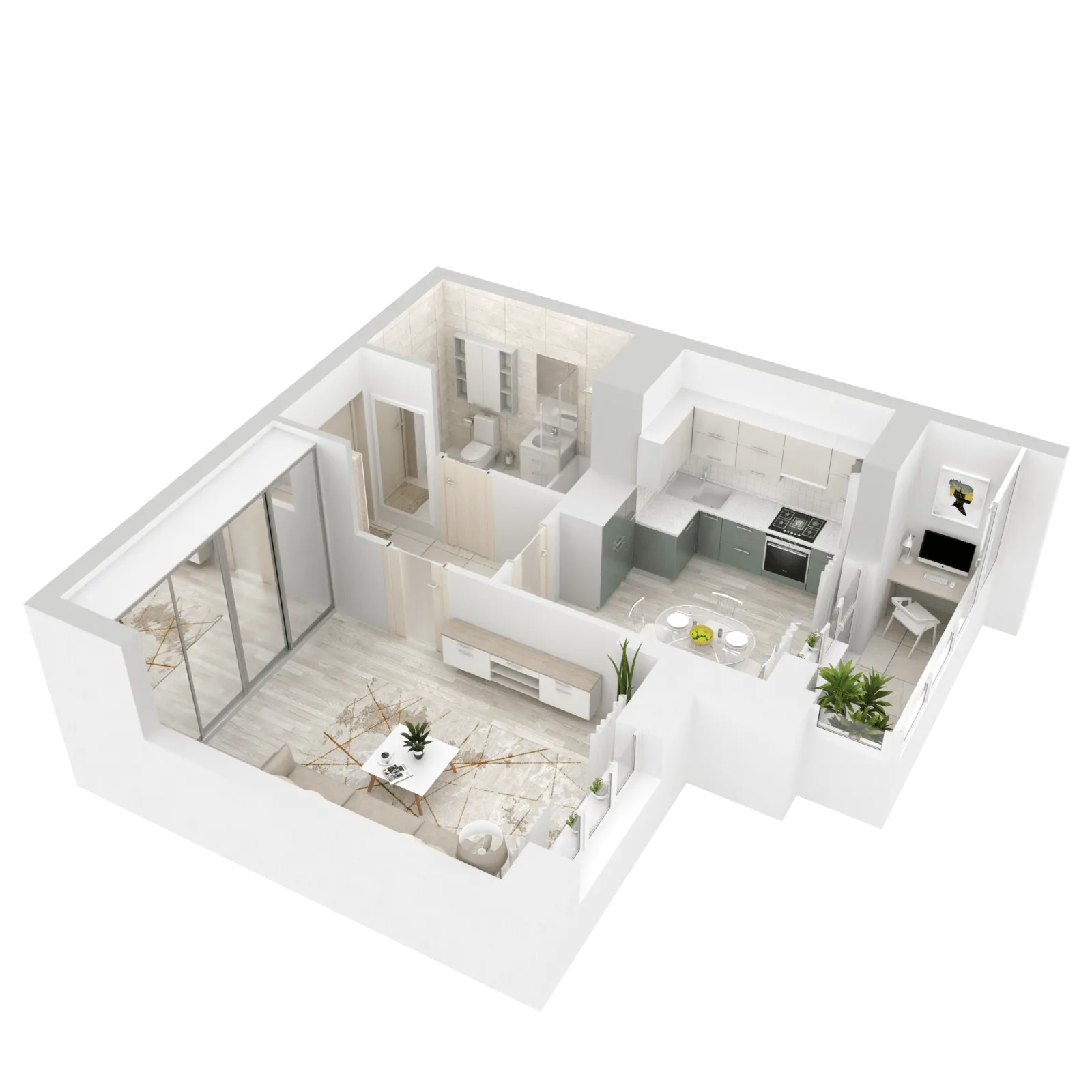 3D-ракурс планировки