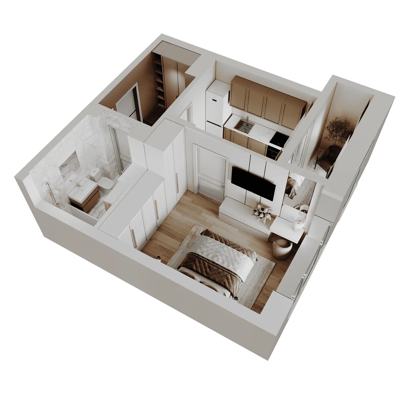 3D-ракурс планировки