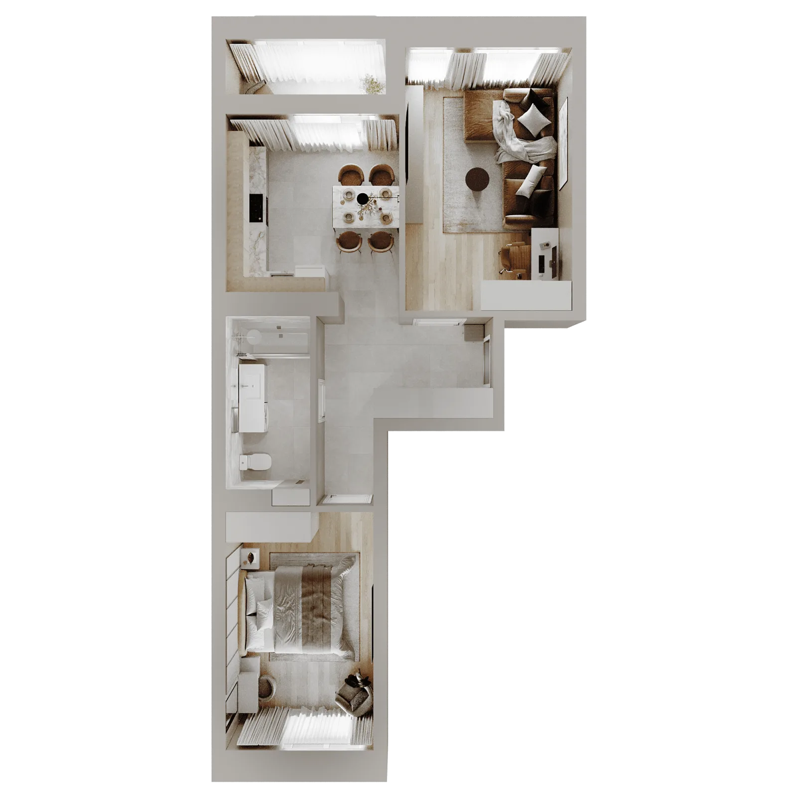 3D-ракурс планировки