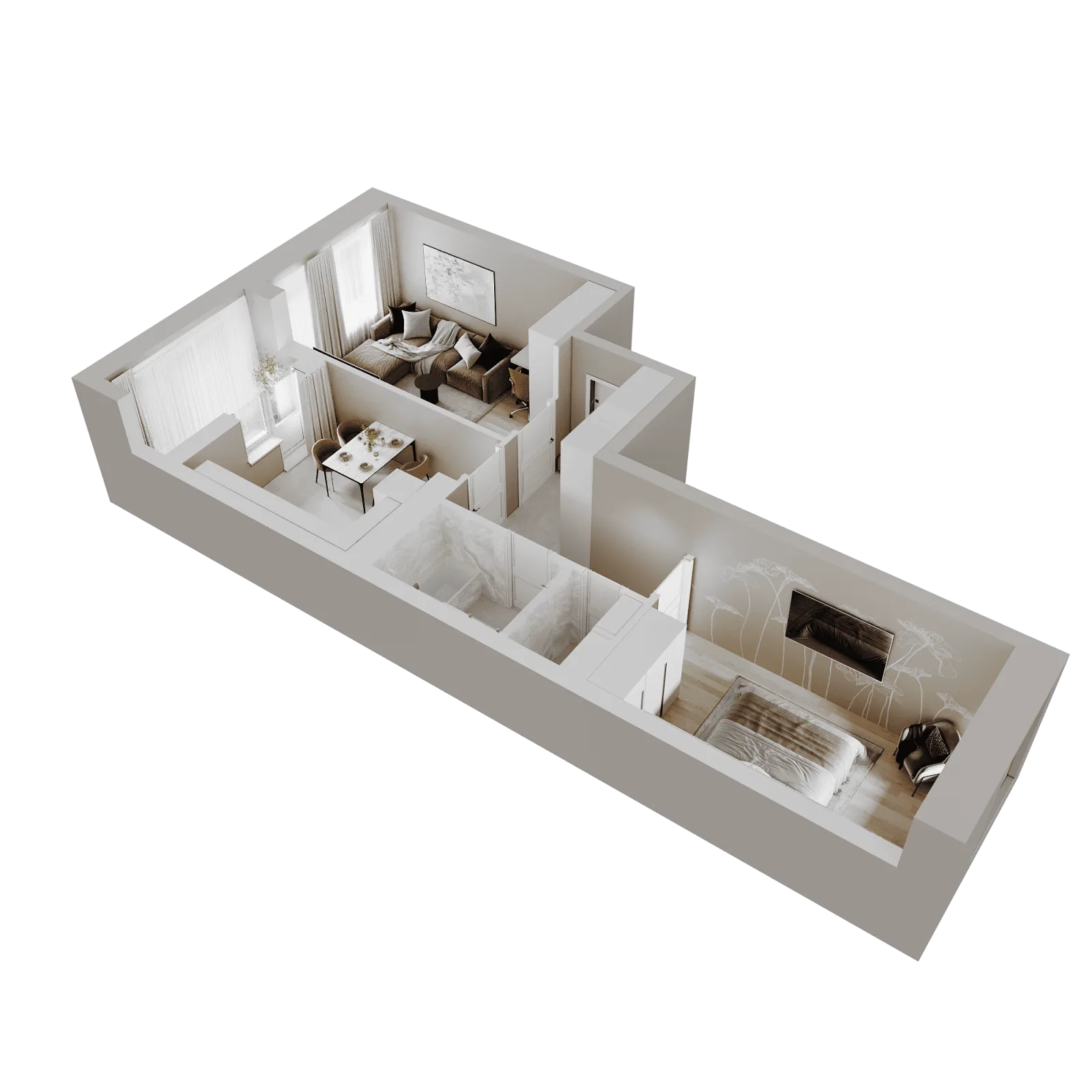 3D-ракурс планировки