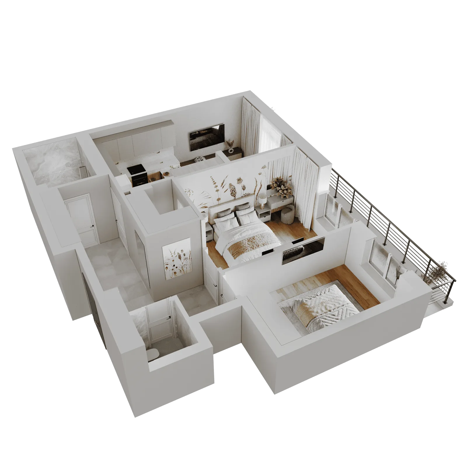 3D-ракурс планировки