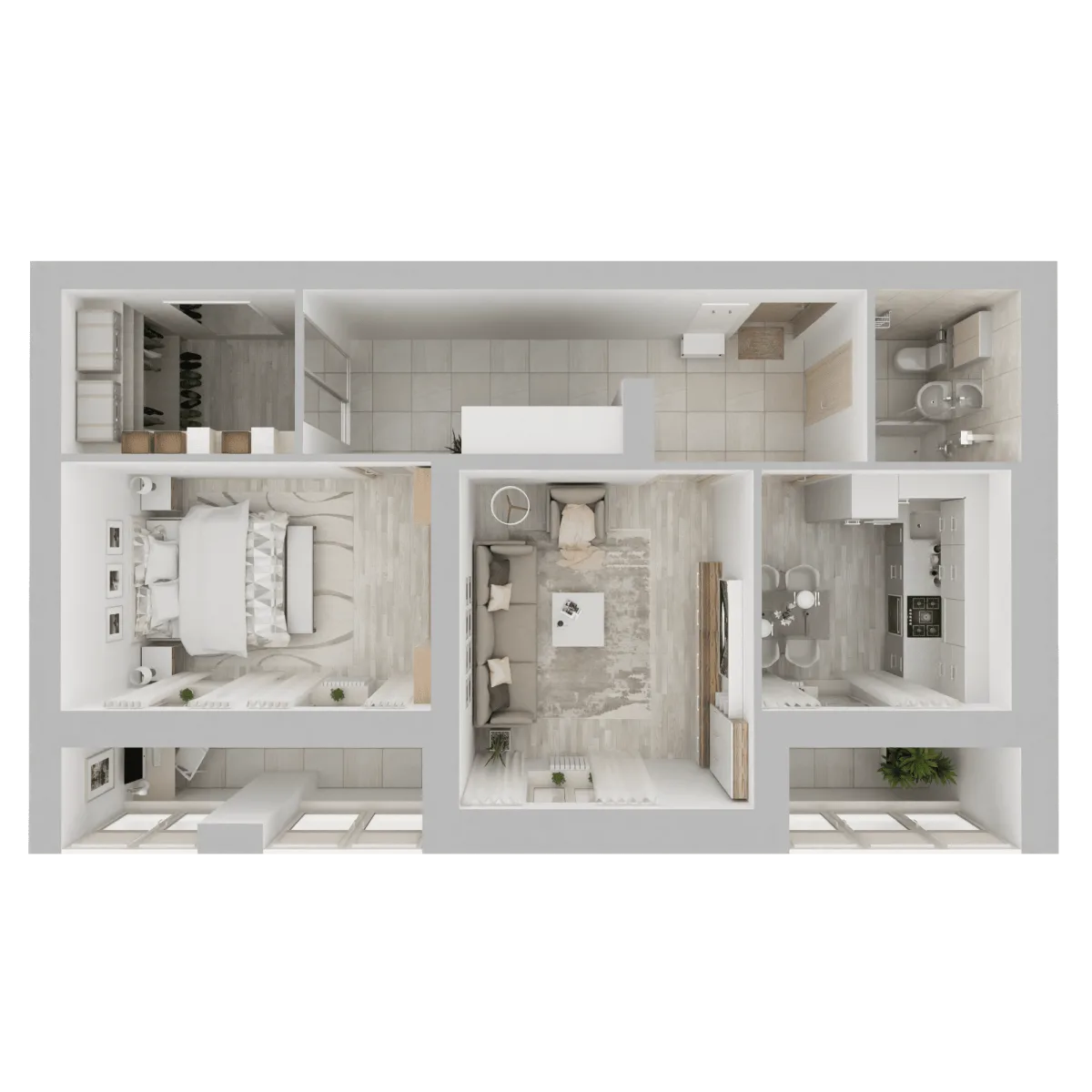 Планировка квартиры с расстановкой мебели