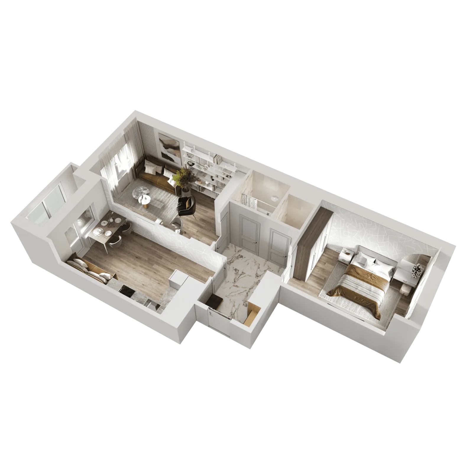 3D-ракурс планировки