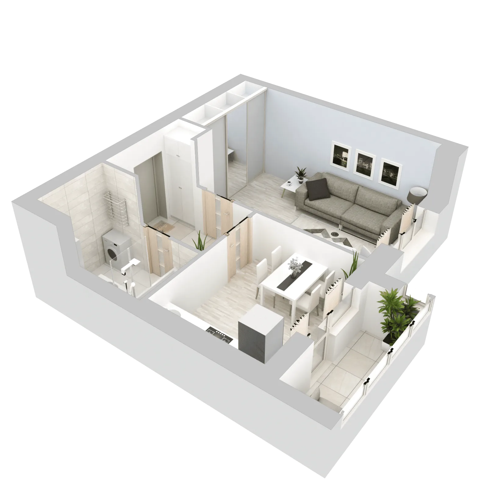 3D-ракурс планировки