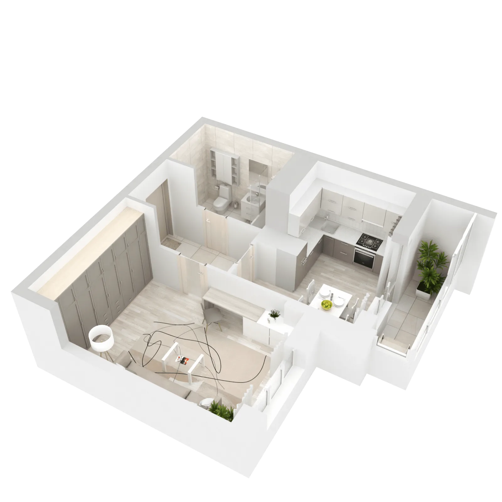 3D-ракурс планировки