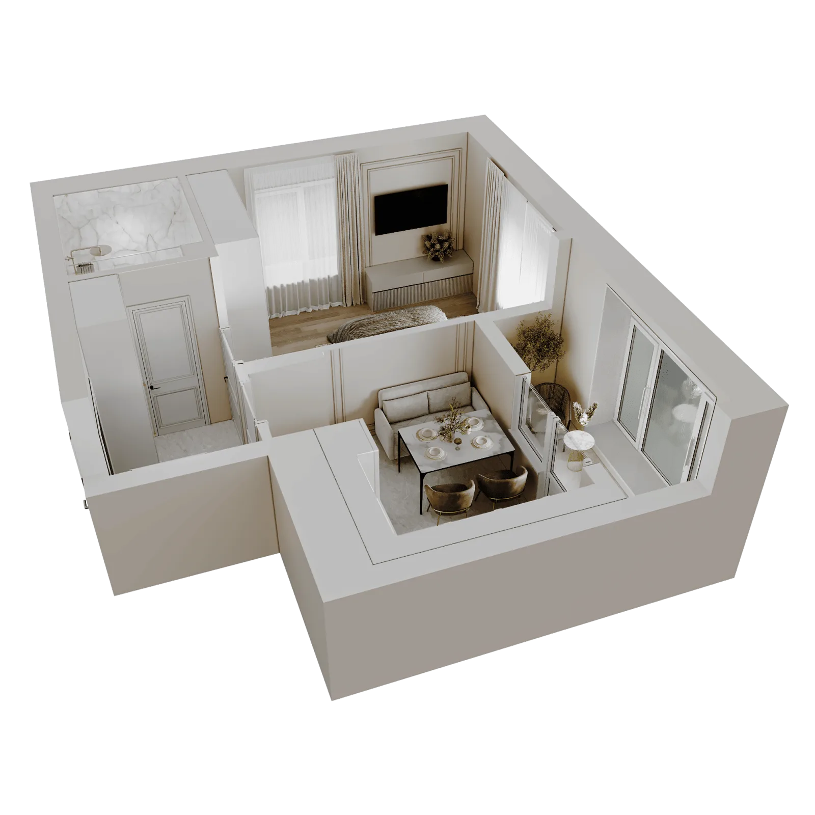 3D-ракурс планировки
